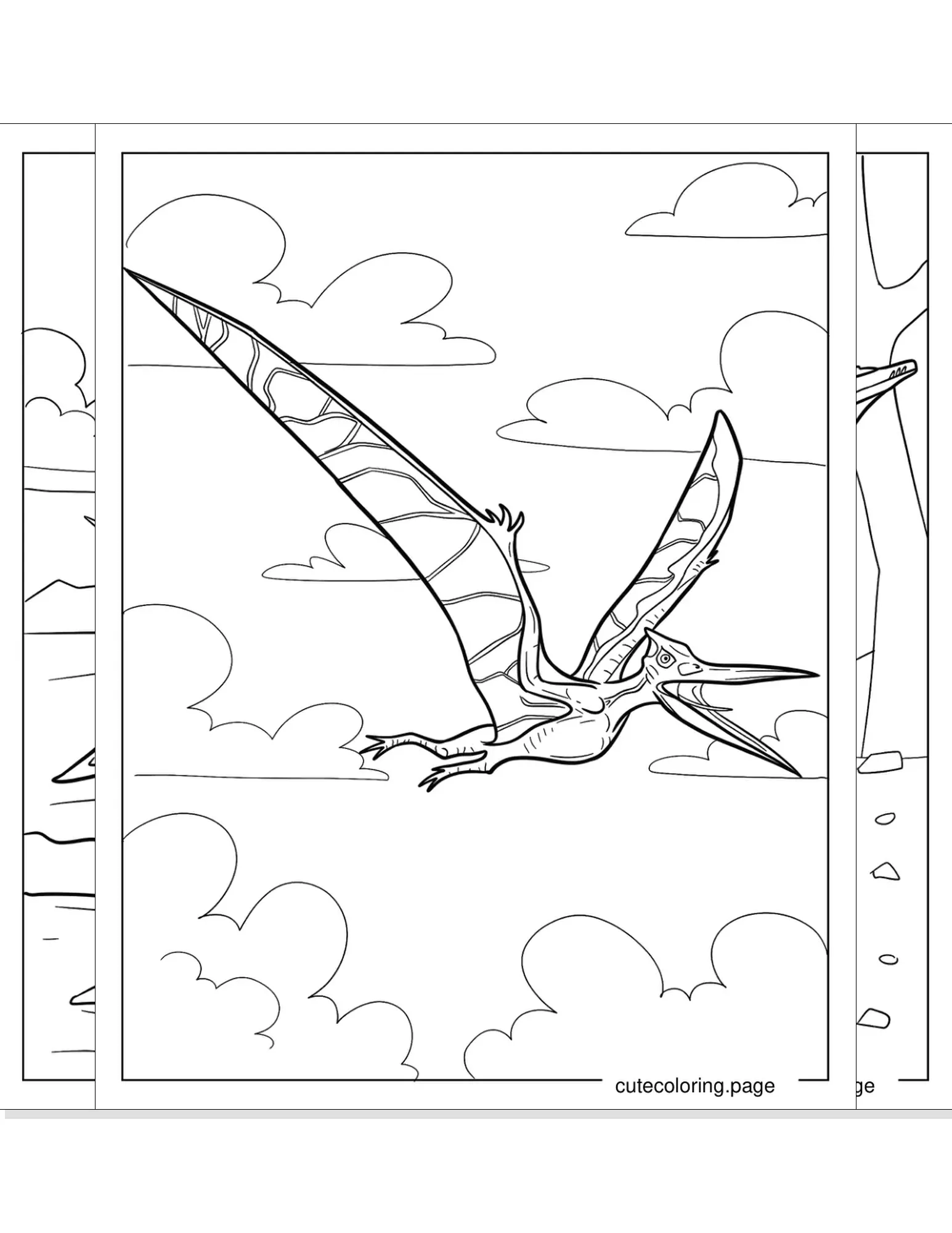 pterodactyl coloring pages