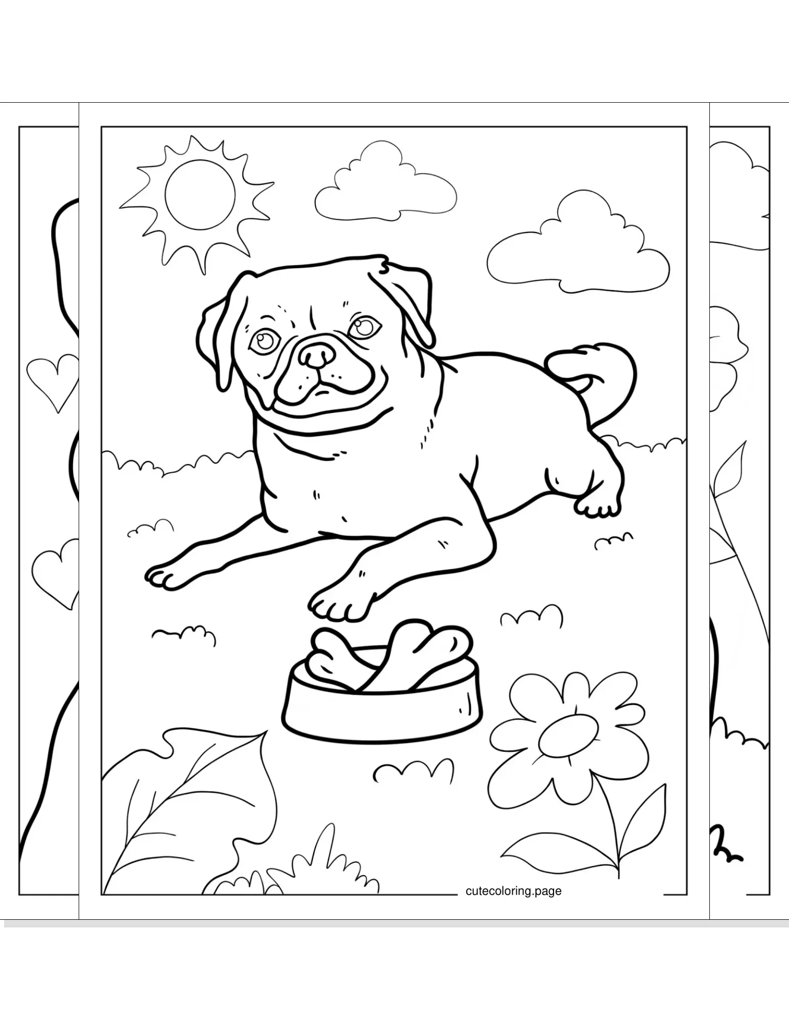 pug coloring pages