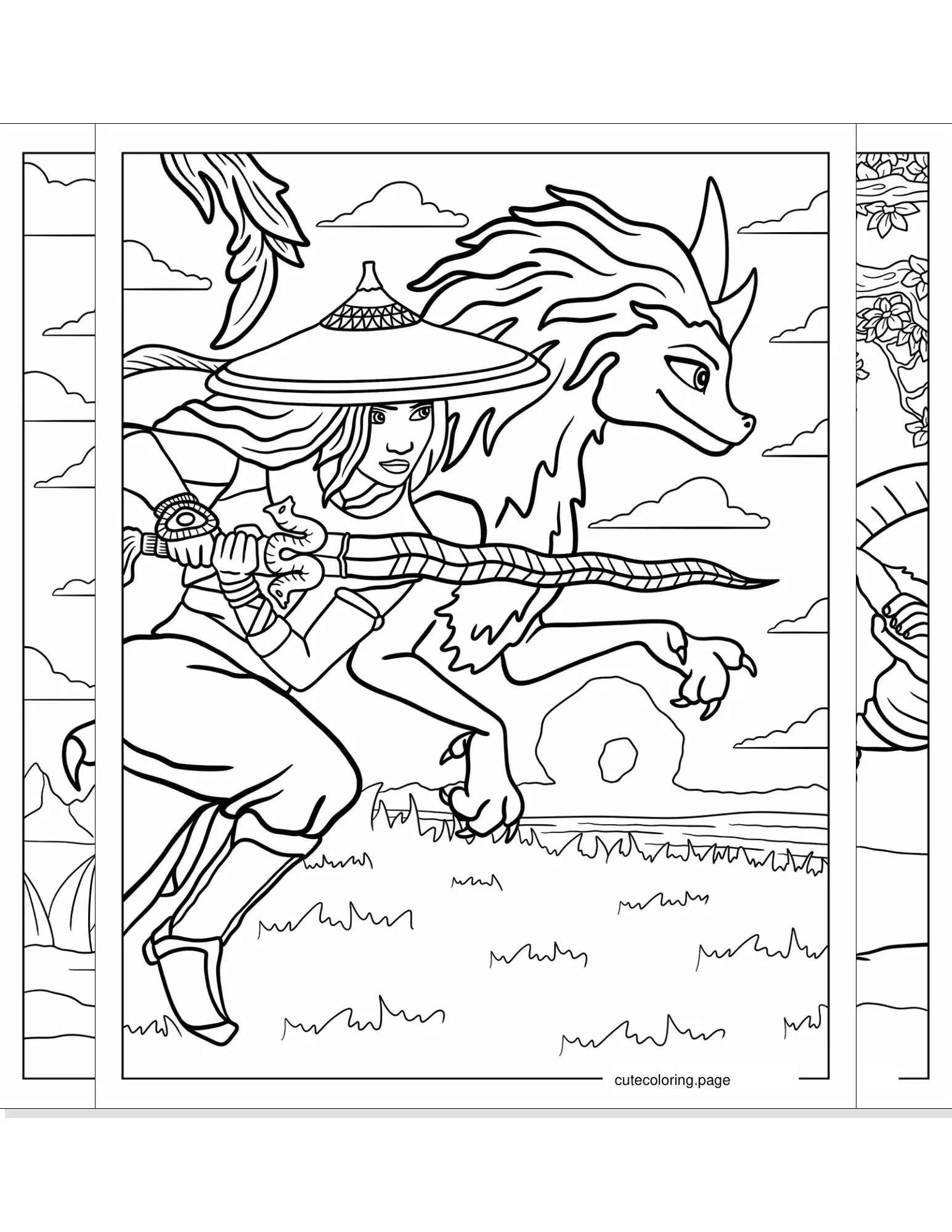 raya last dragon coloring pages