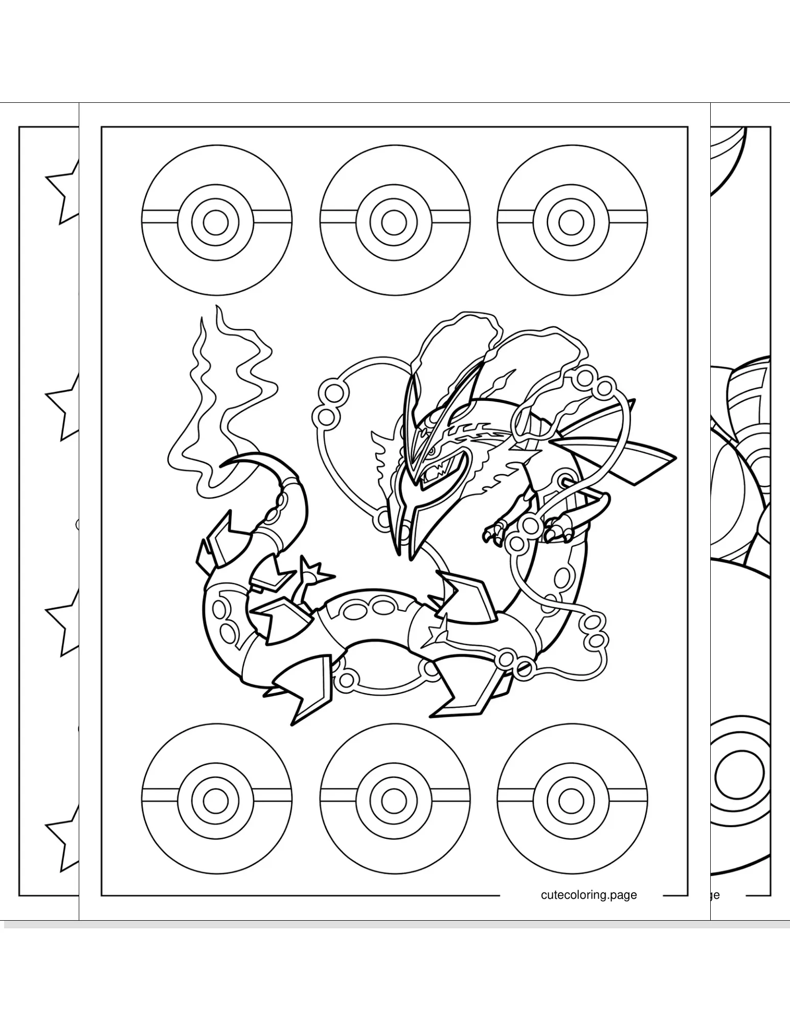 rayquaza coloring pages