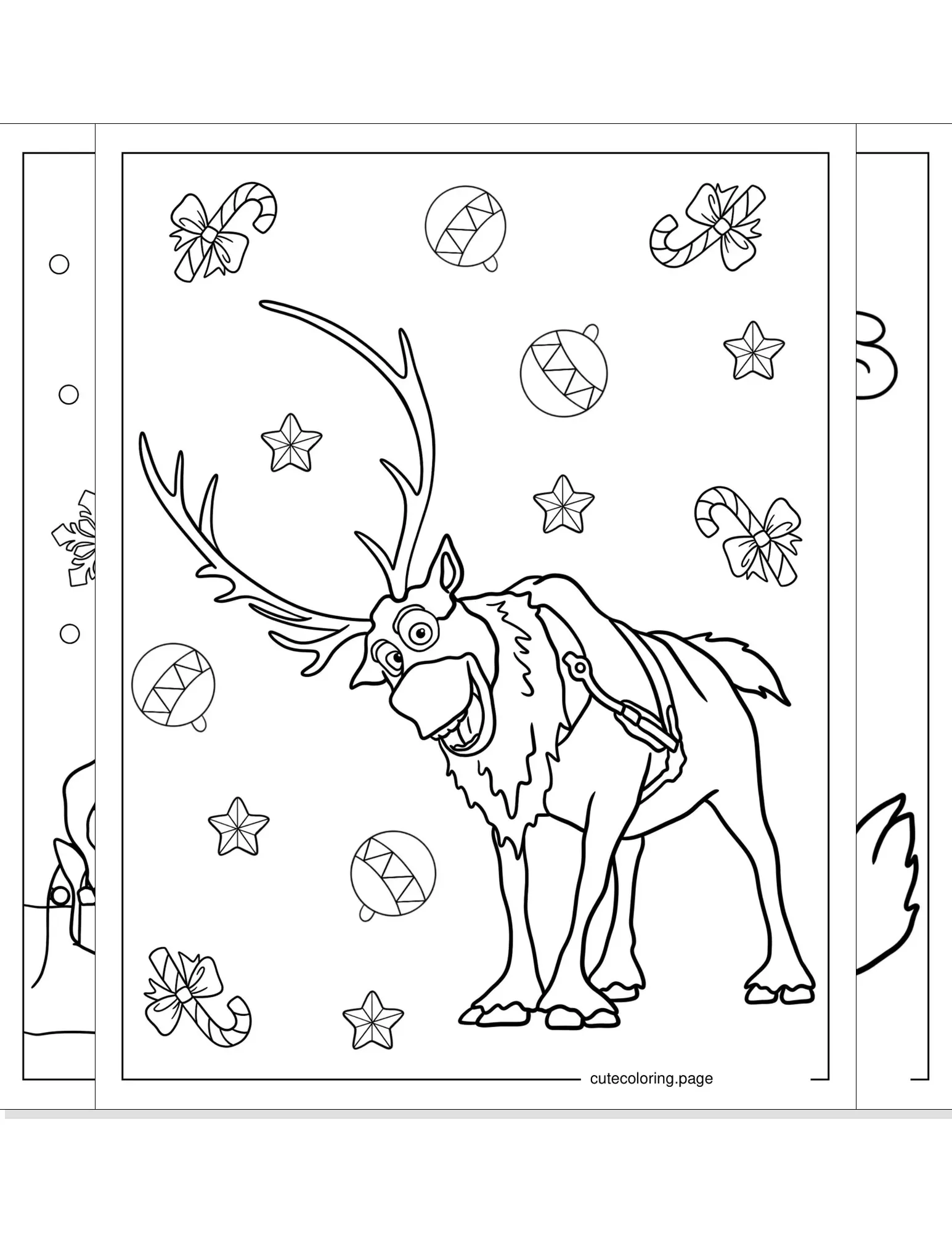 reindeer coloring pages