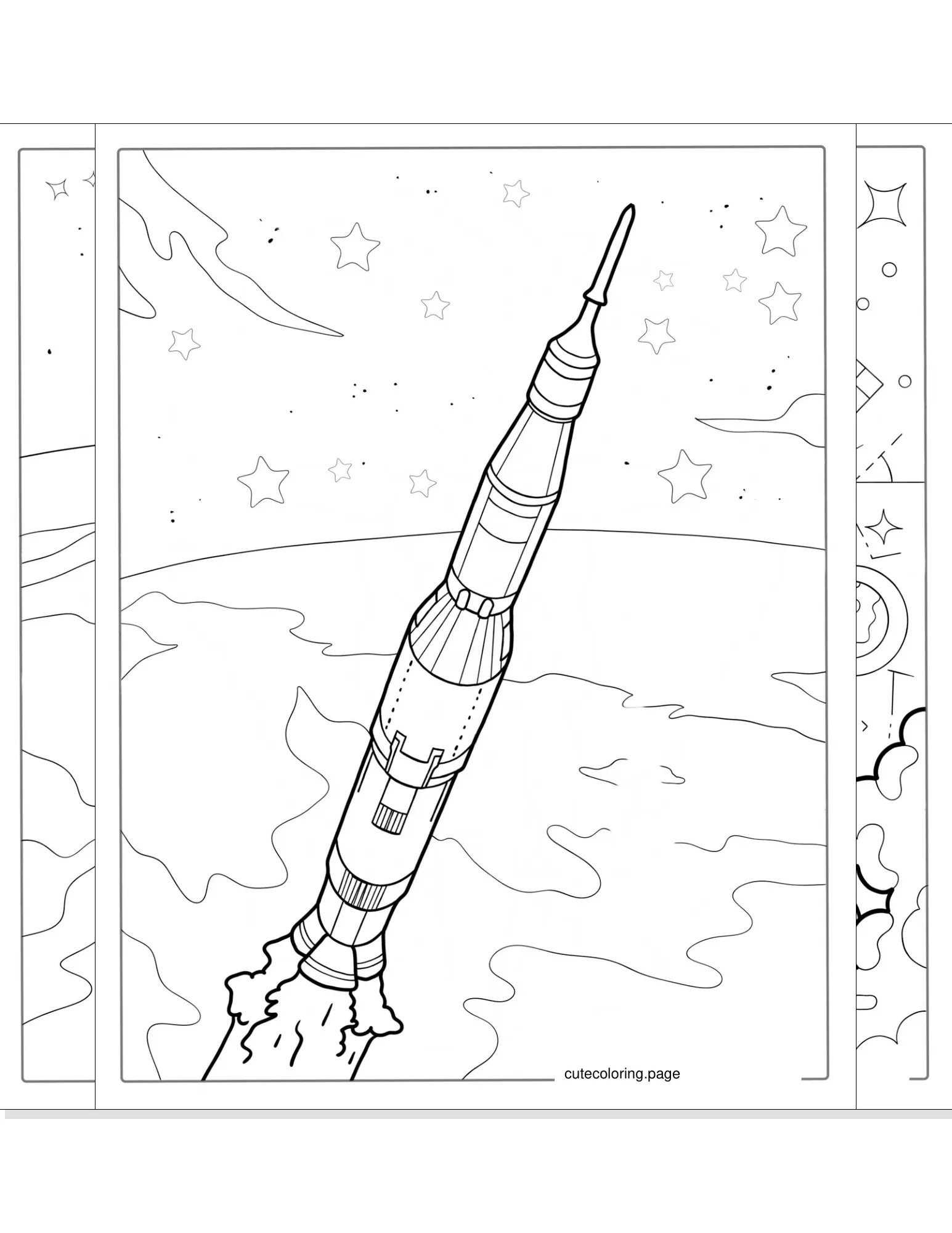 rocket coloring pages