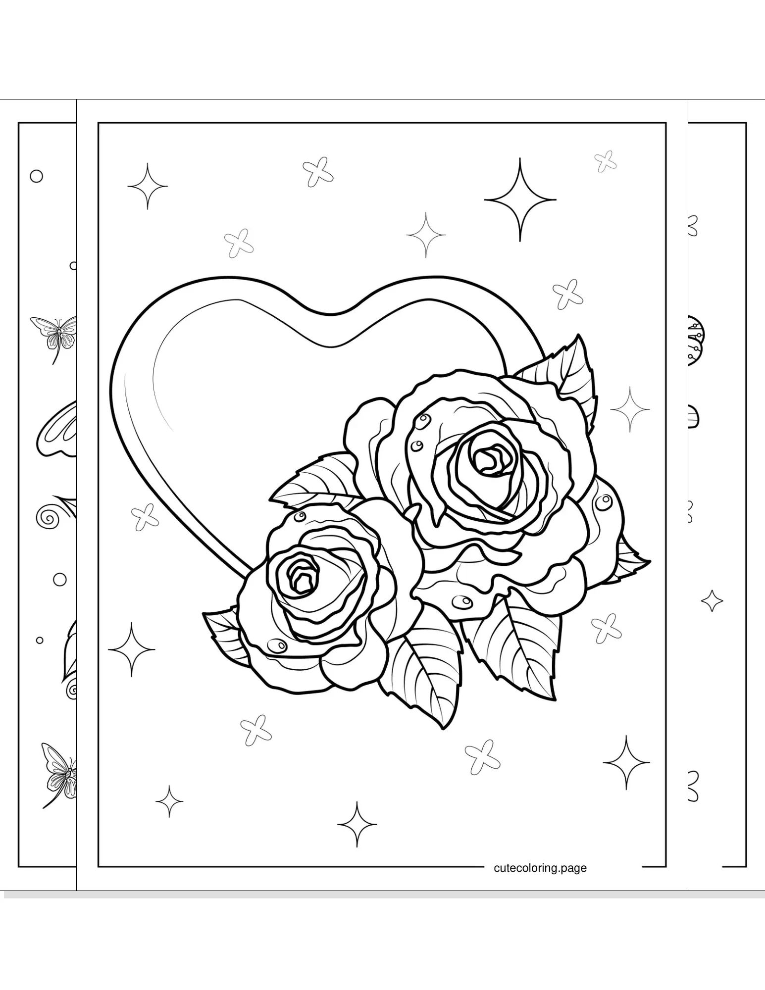 rose coloring pages