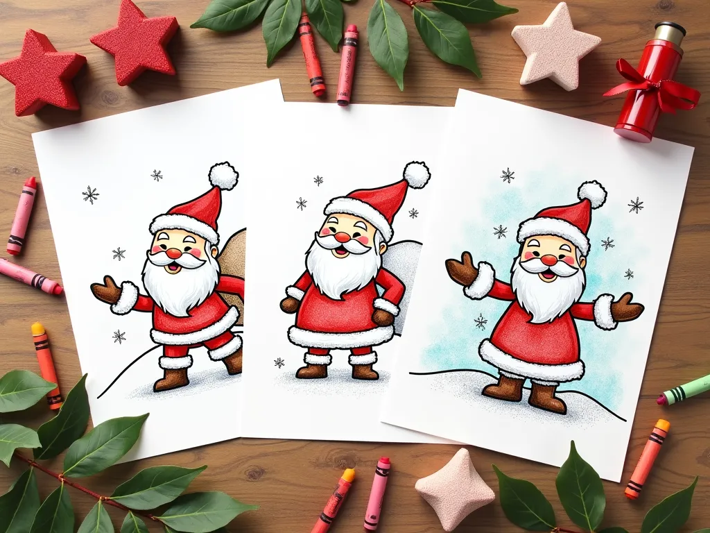 santa coloring pages