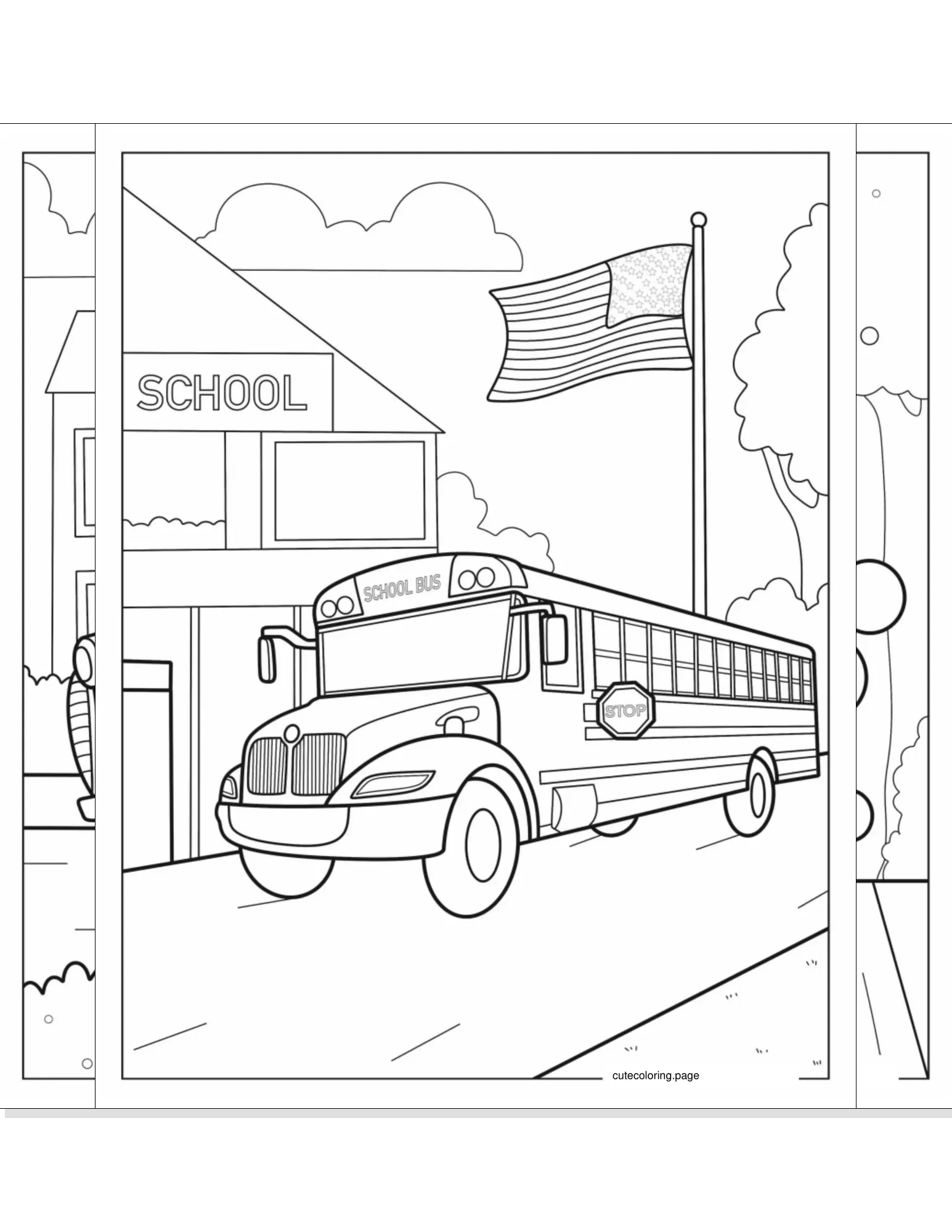 school bus coloring pages