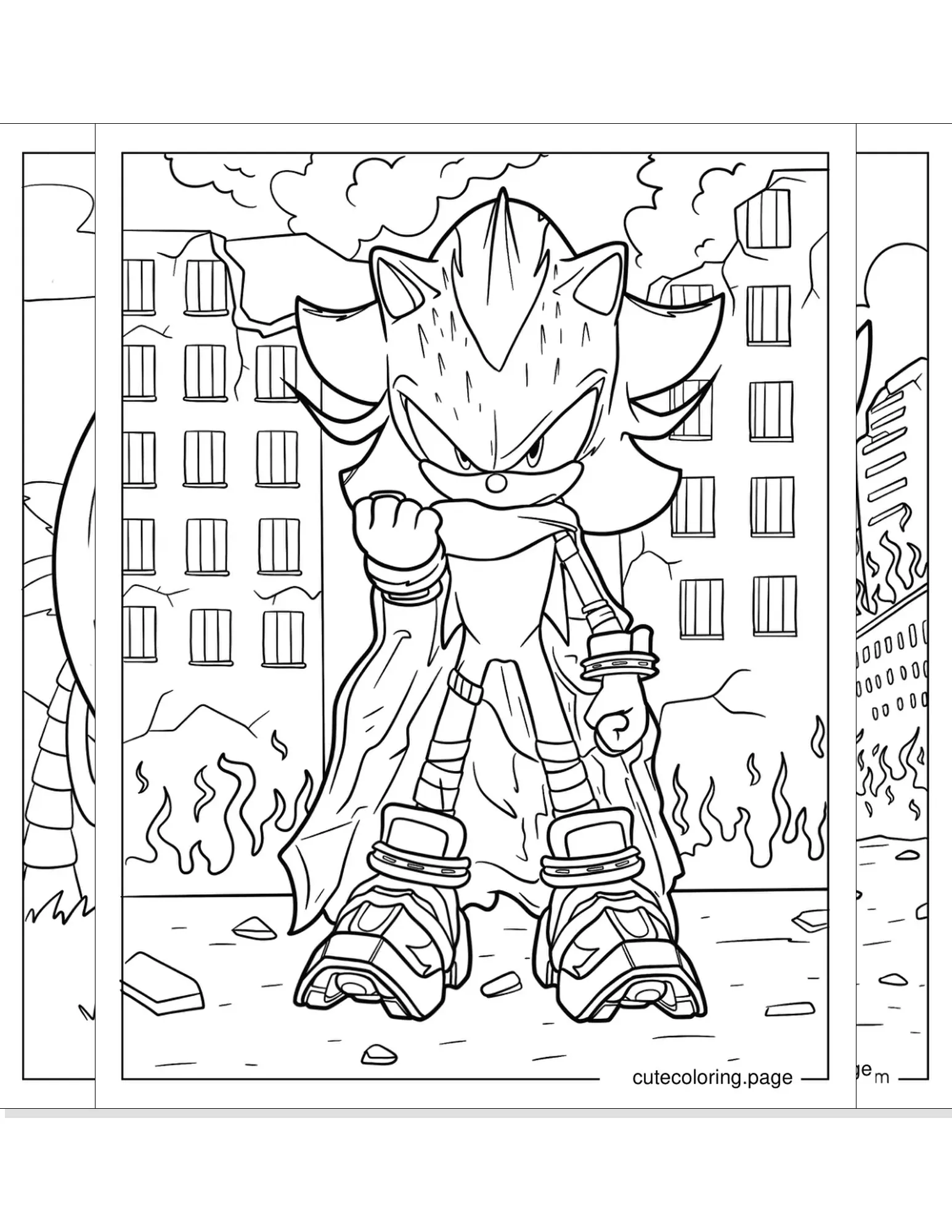 shadow sonic coloring pages