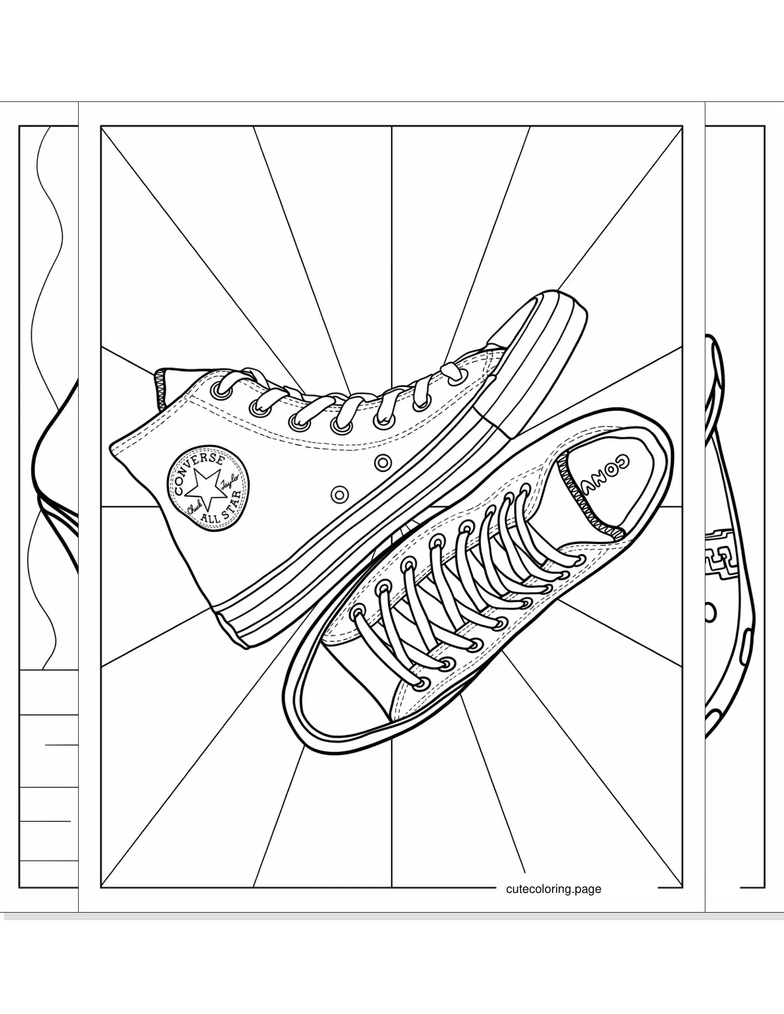 shoe coloring pages