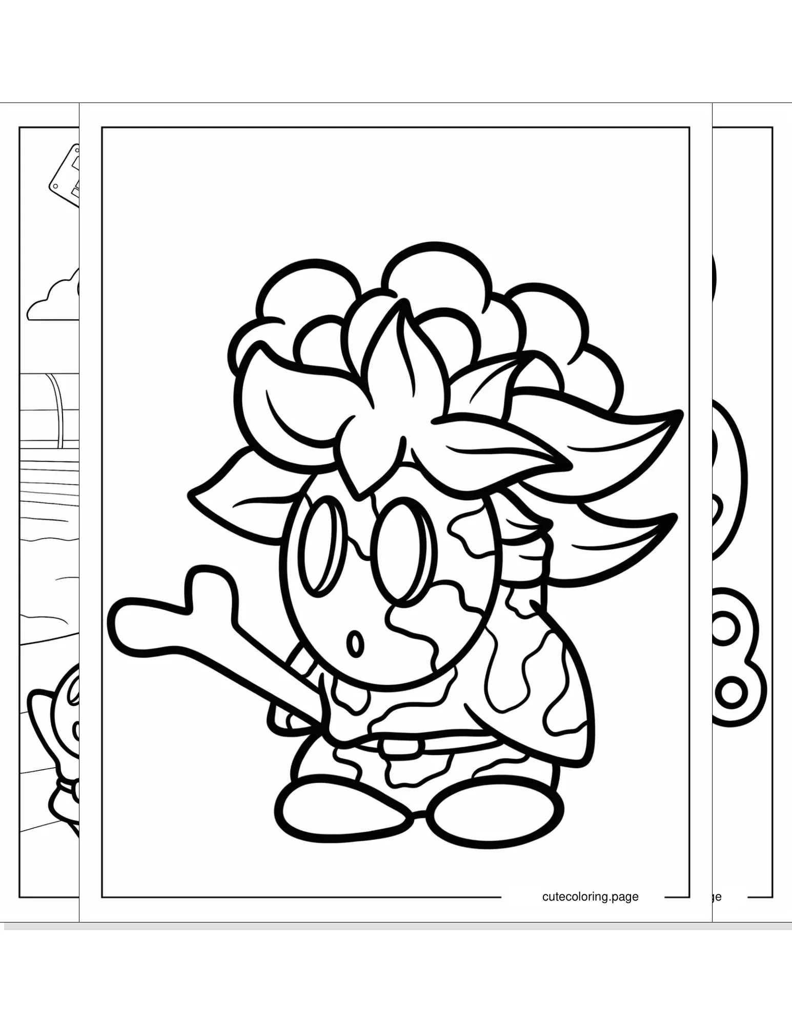 shy guy coloring pages