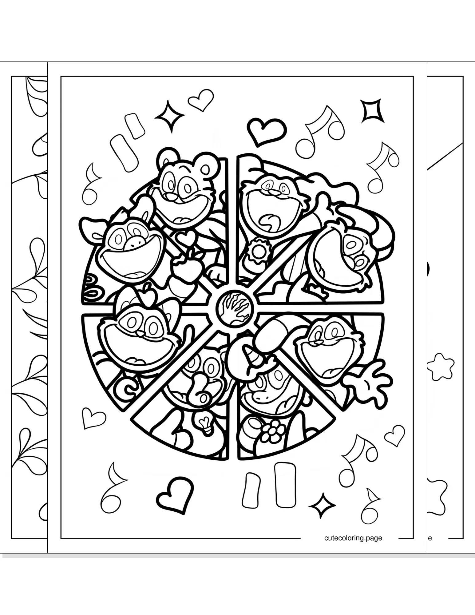 smiling critters coloring pages