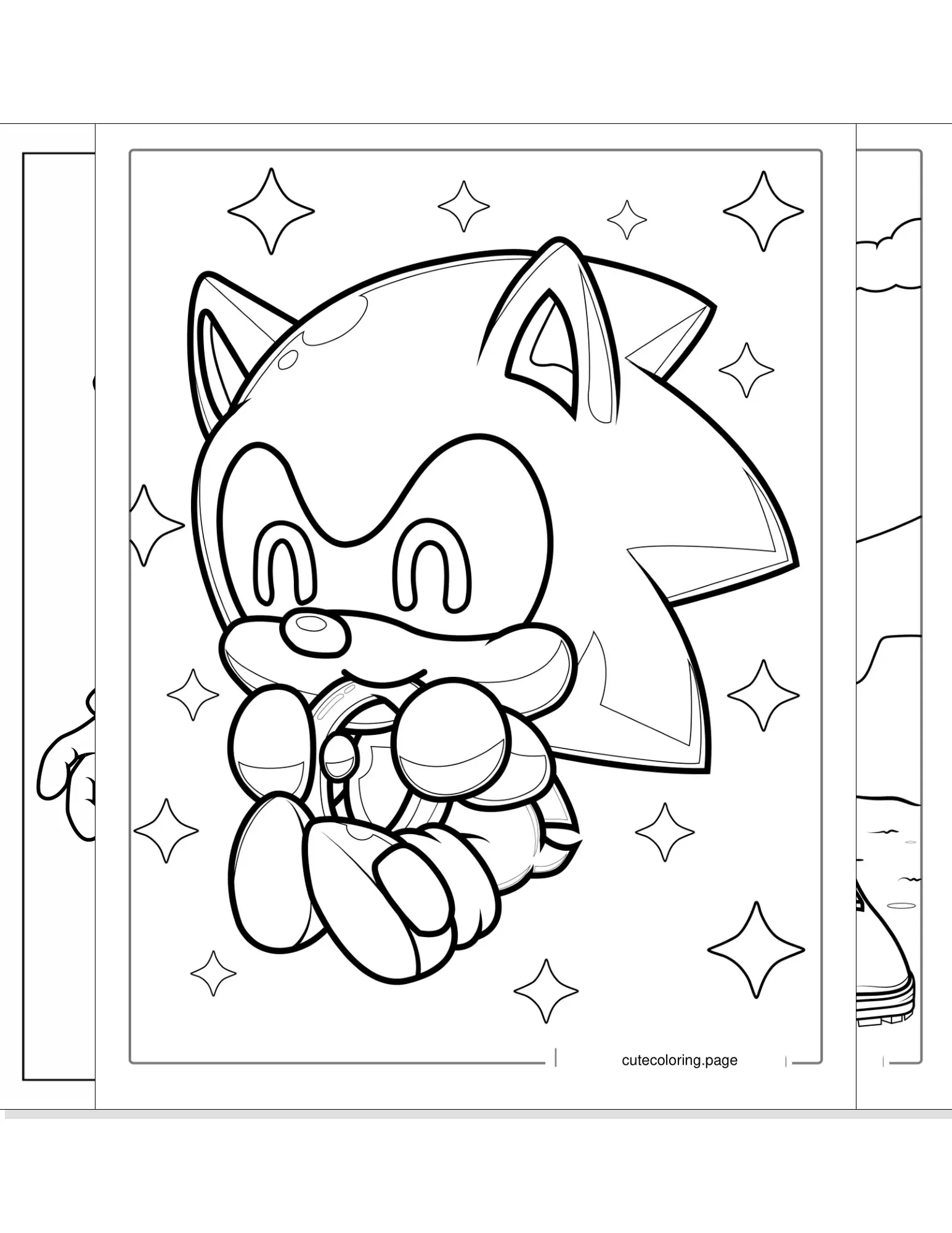 sonic coloring pages