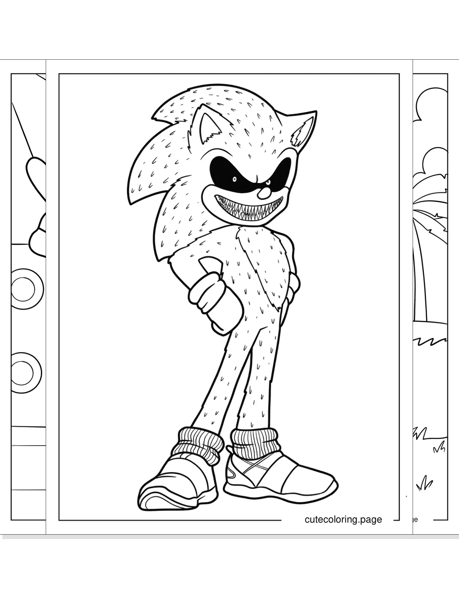 sonic exe coloring pages