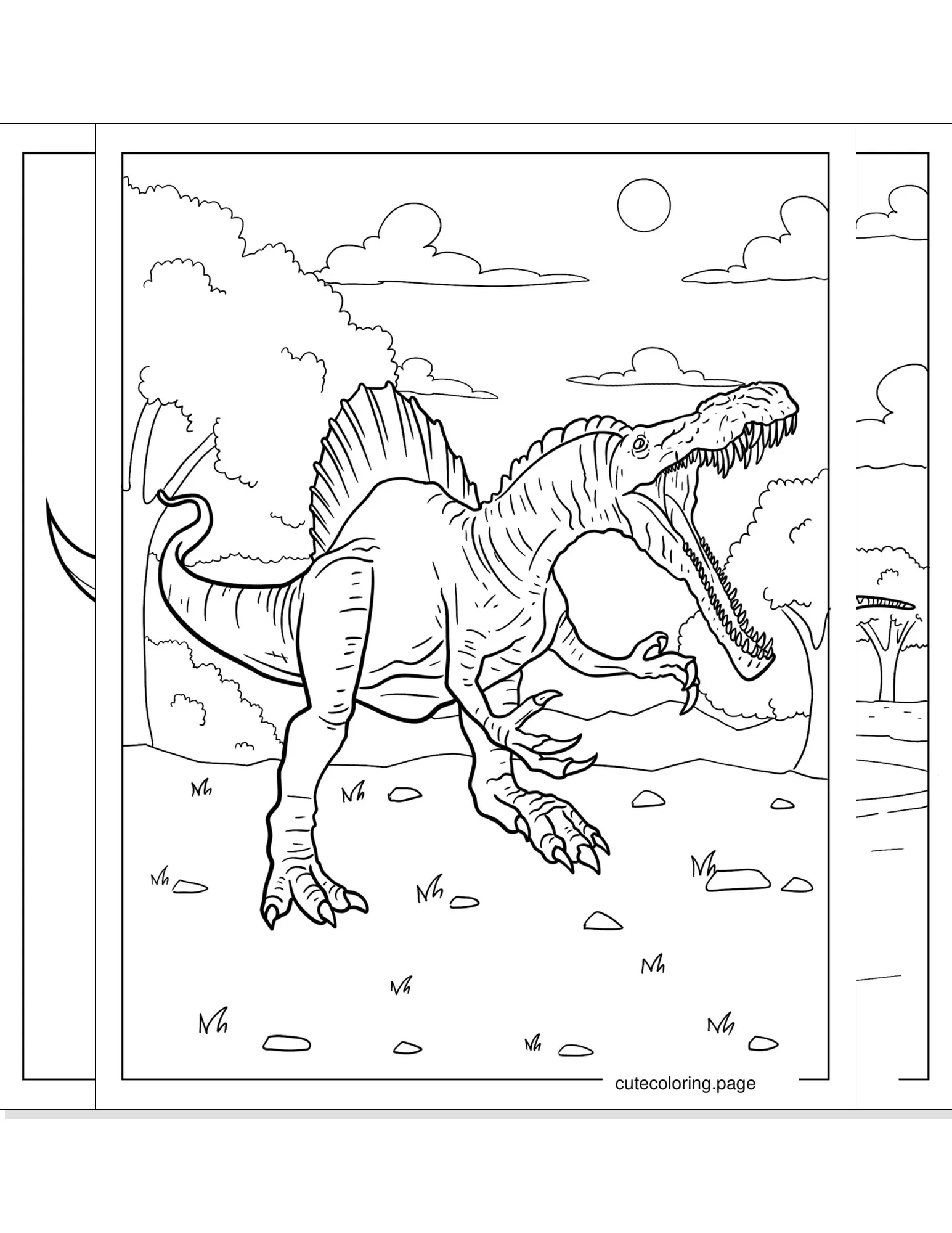 spinosaurus coloring pages