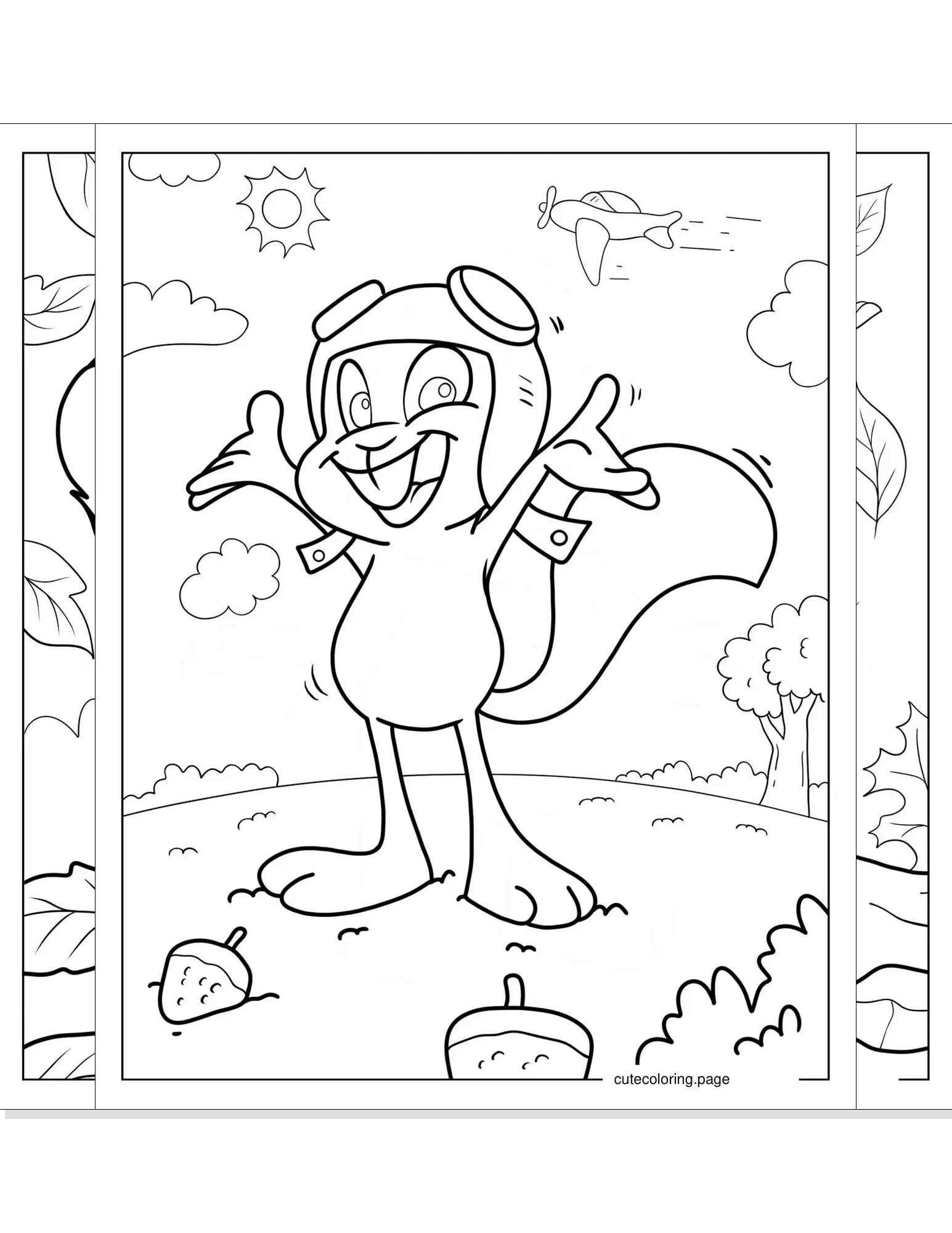 squirrel coloring pages