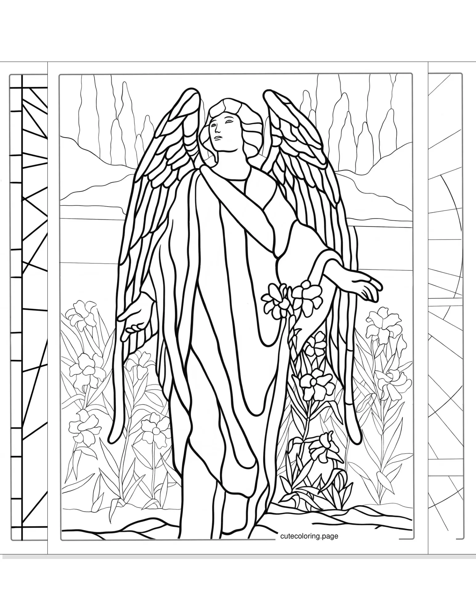 stained glass coloring pages