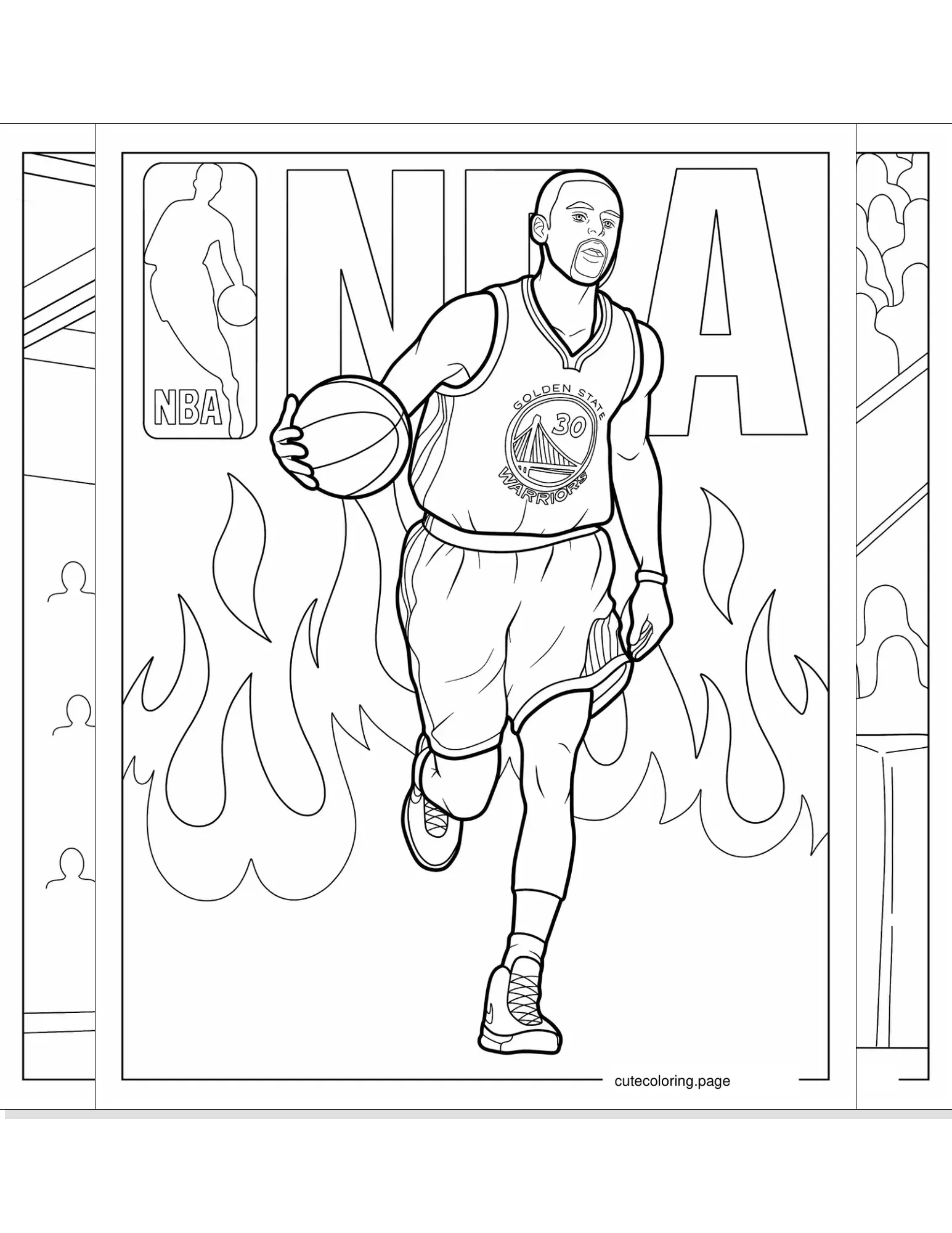 steph curry coloring pages