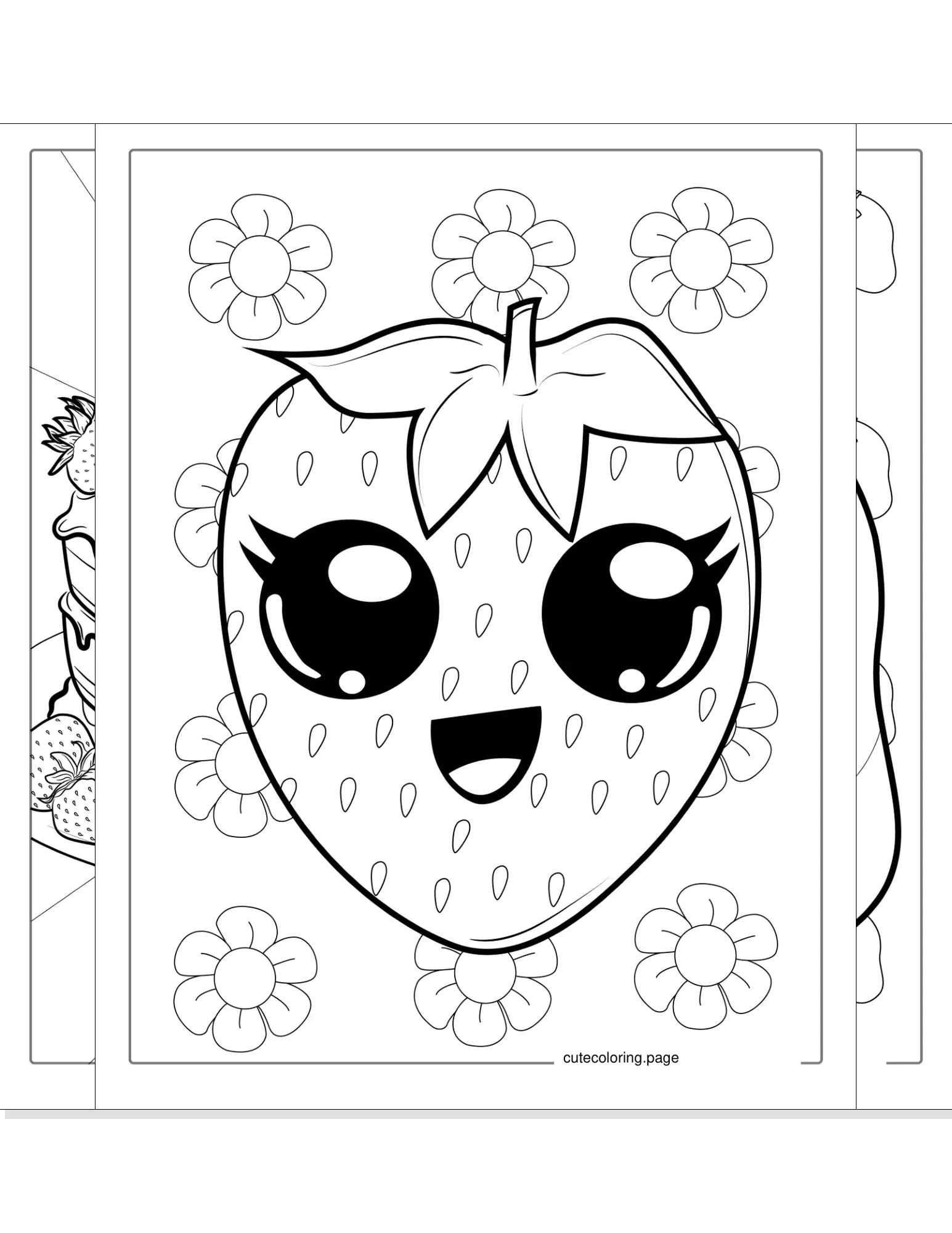 strawberry coloring pages