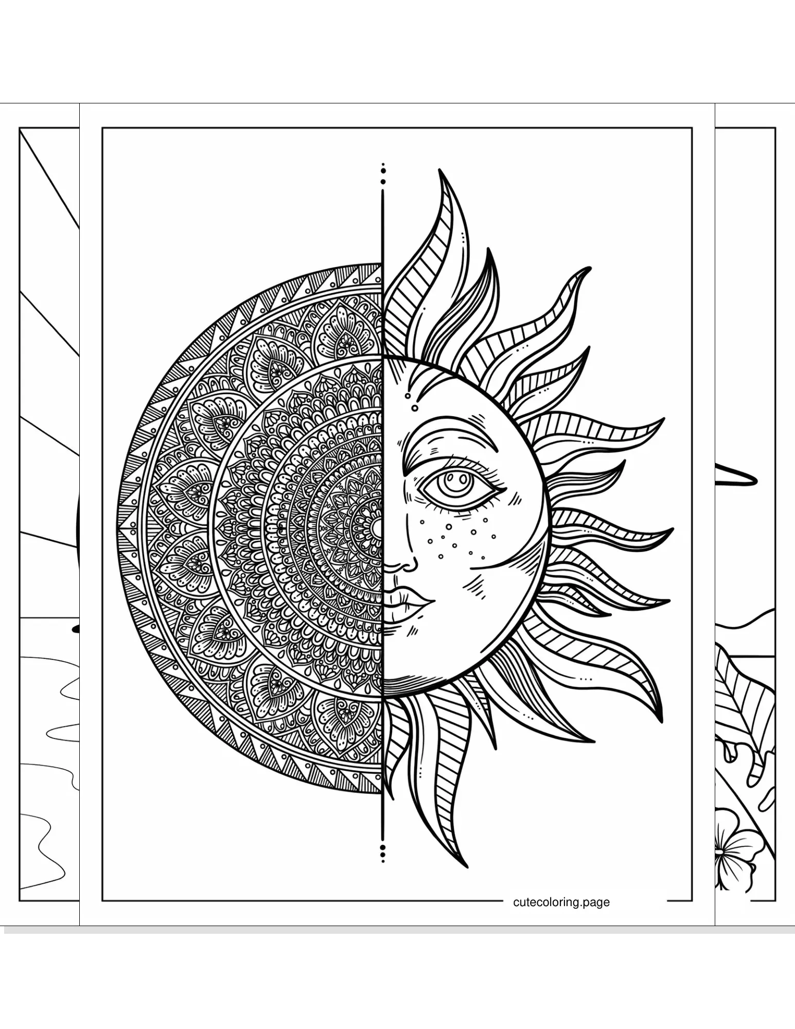 sun coloring pages