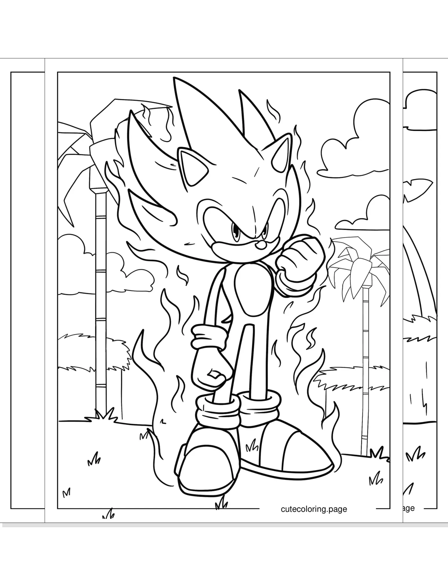 super sonic coloring pages