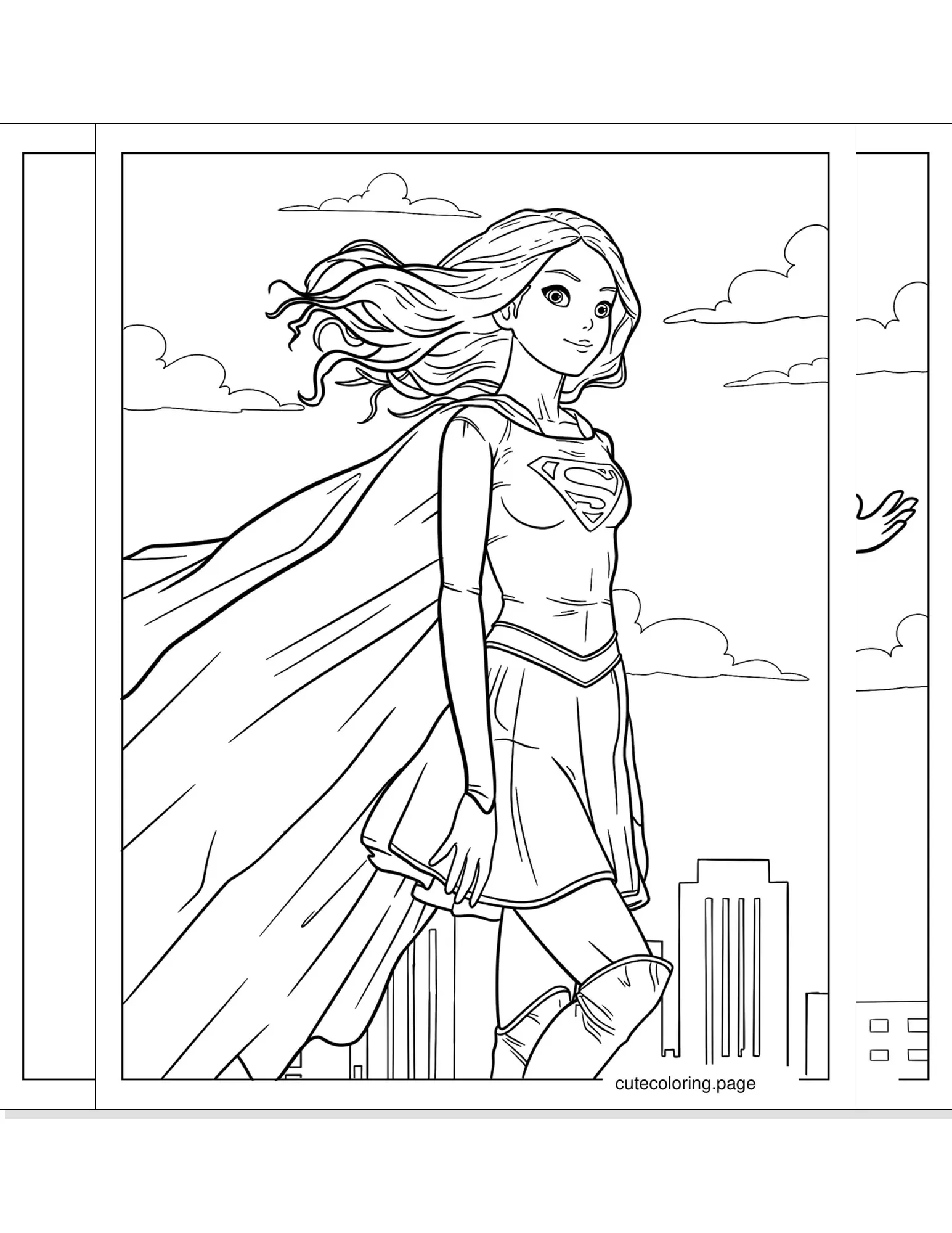 supergirl coloring pages