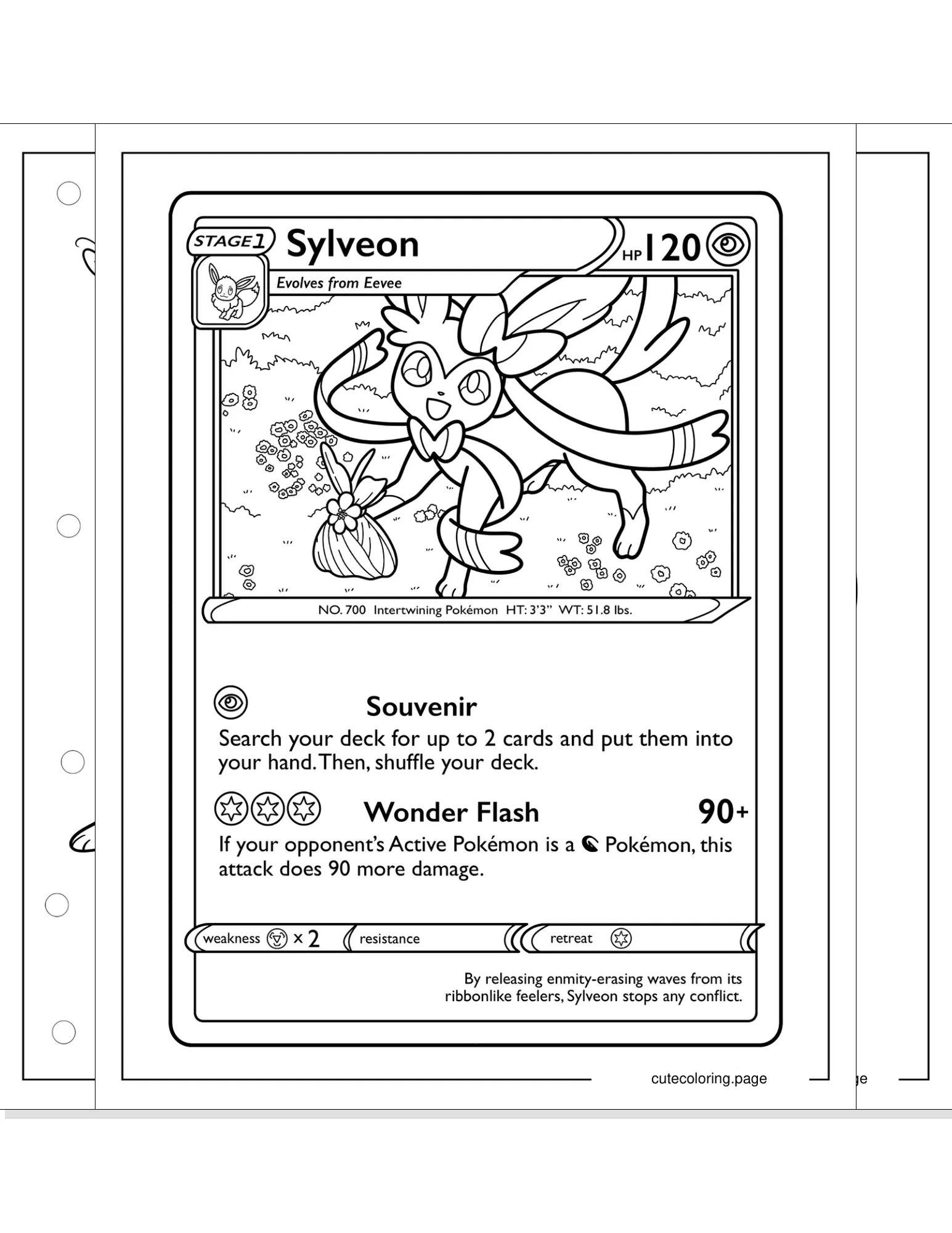 sylveon coloring pages