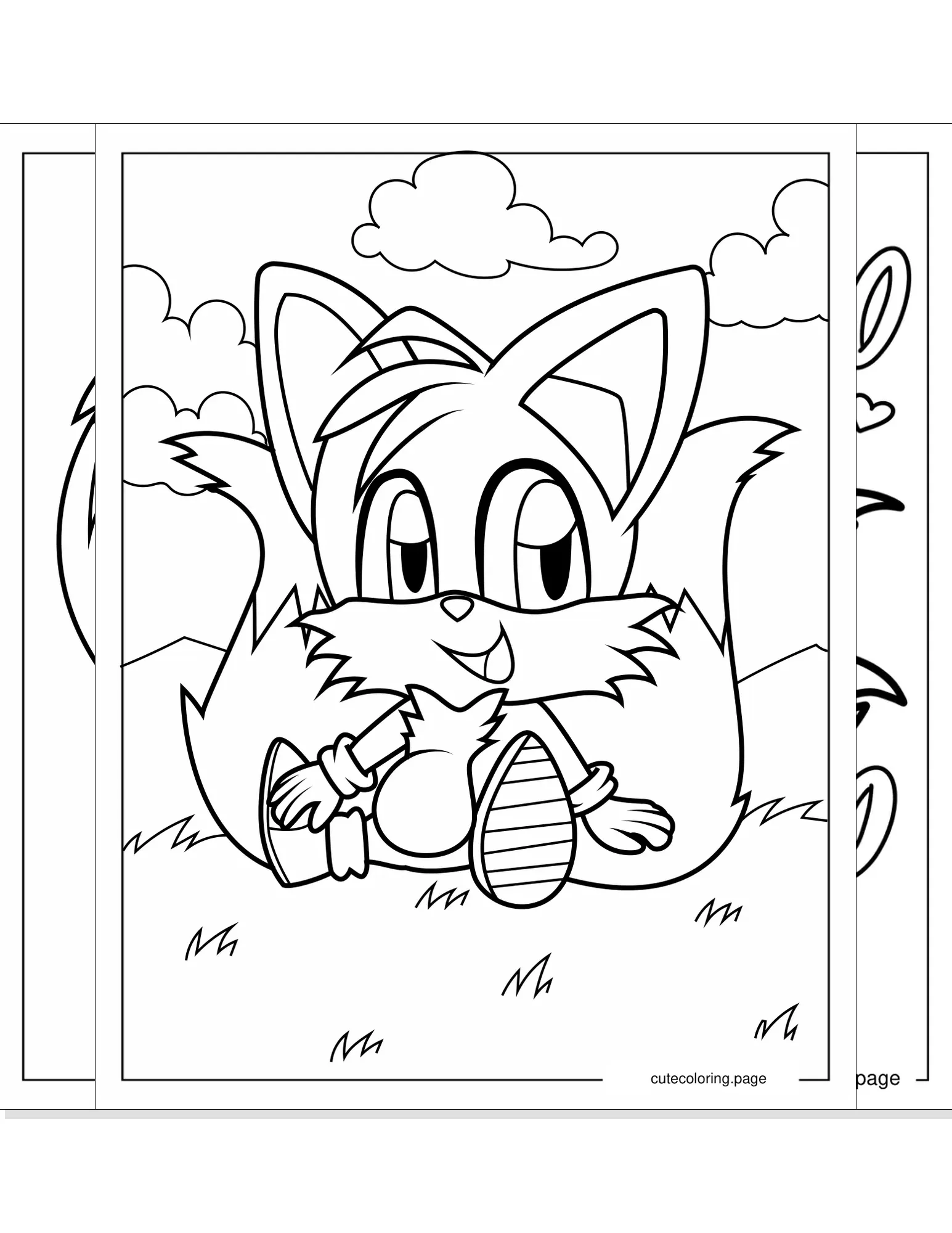 tails coloring pages