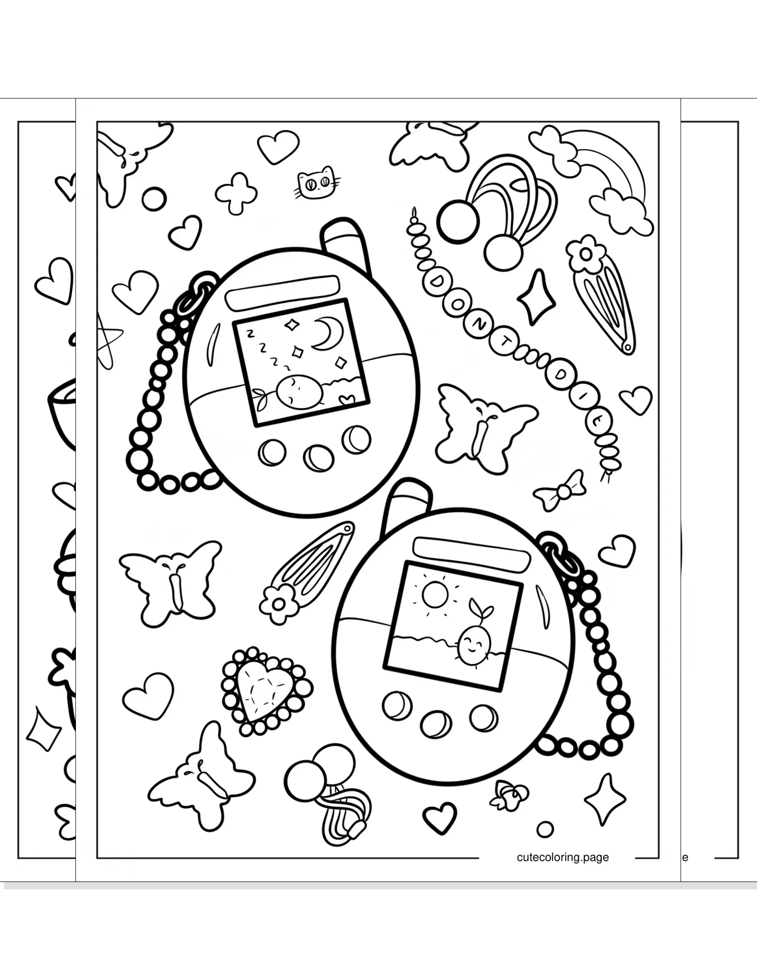 tamagotchi coloring pages