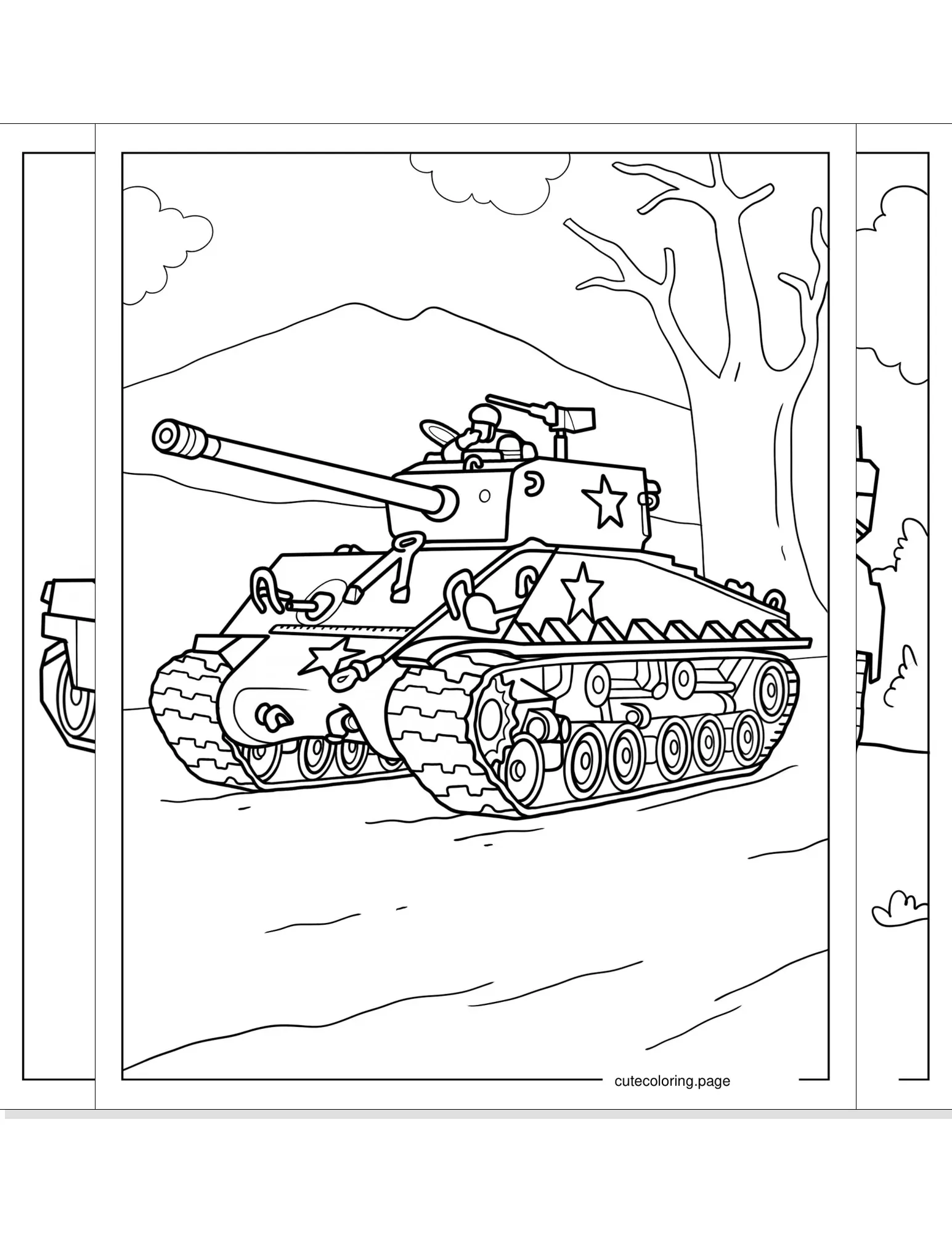 tank coloring pages