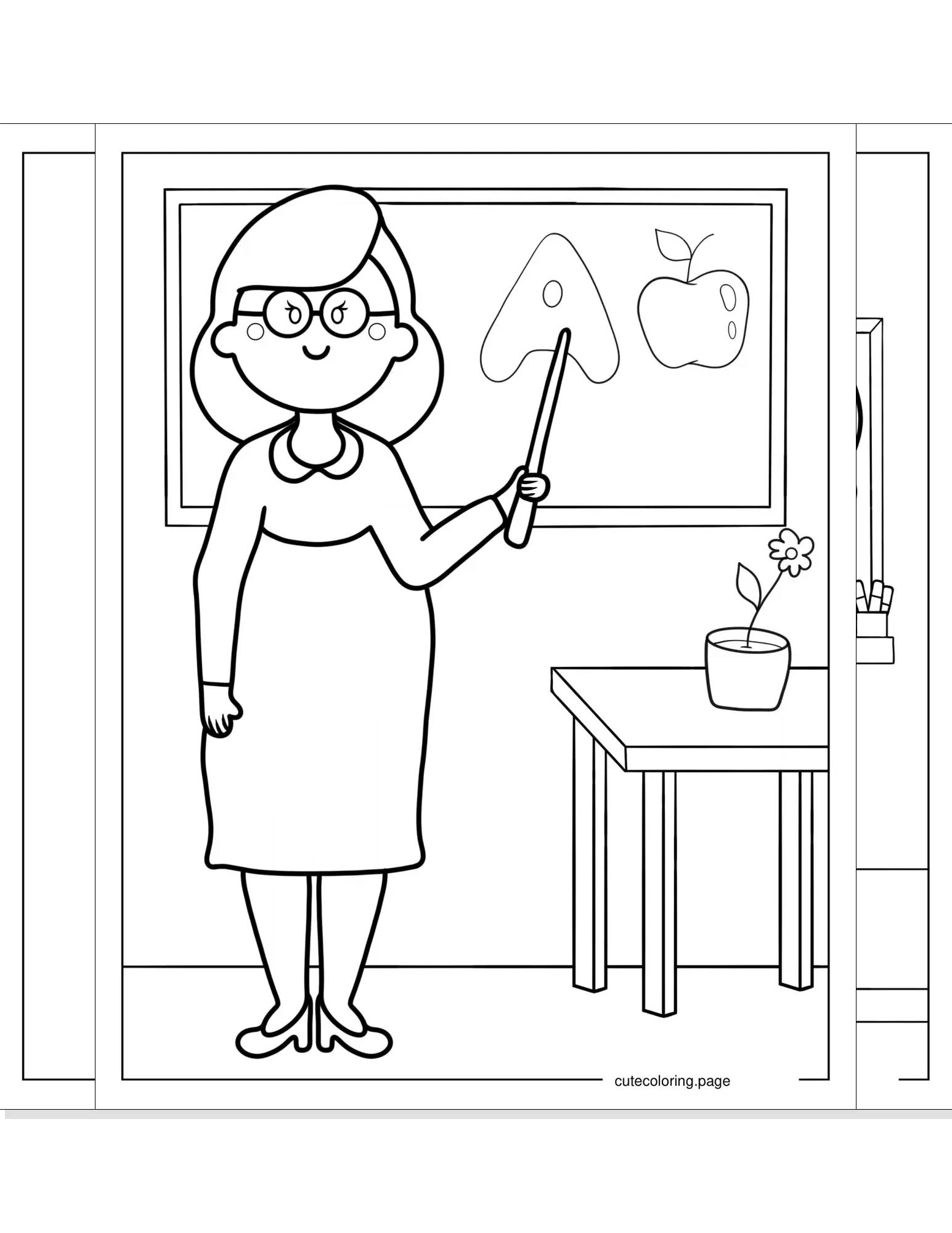 teacher coloring pages