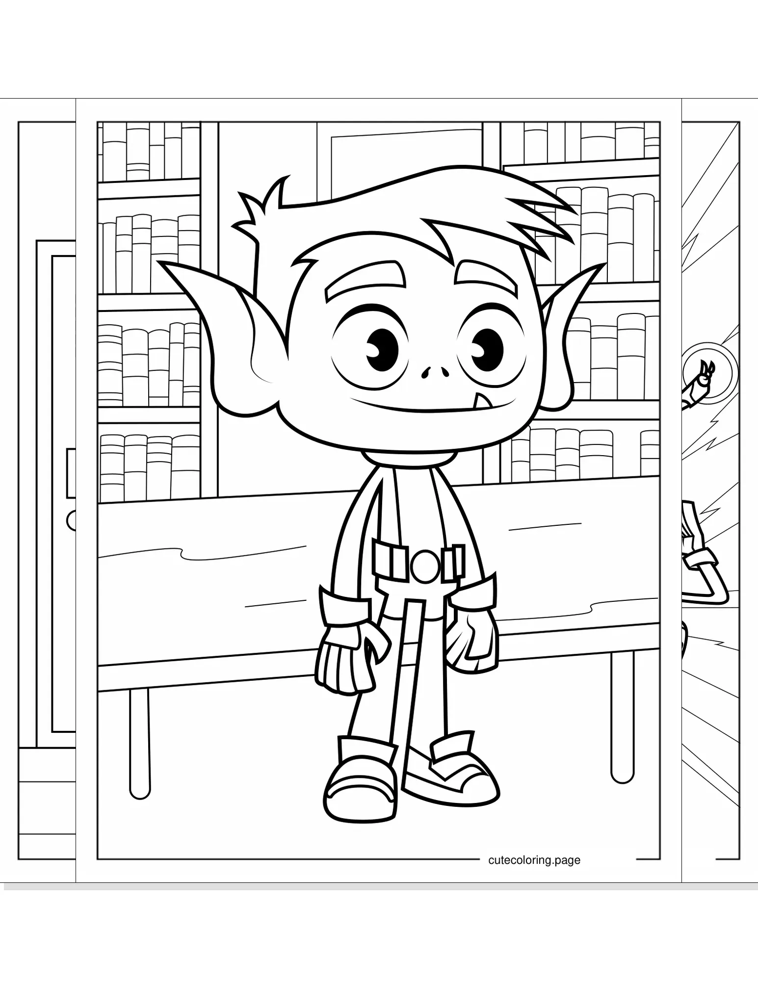 teen titans go coloring pages