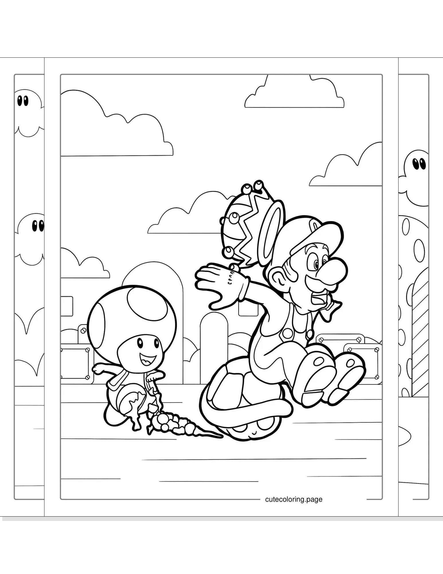 toad coloring pages