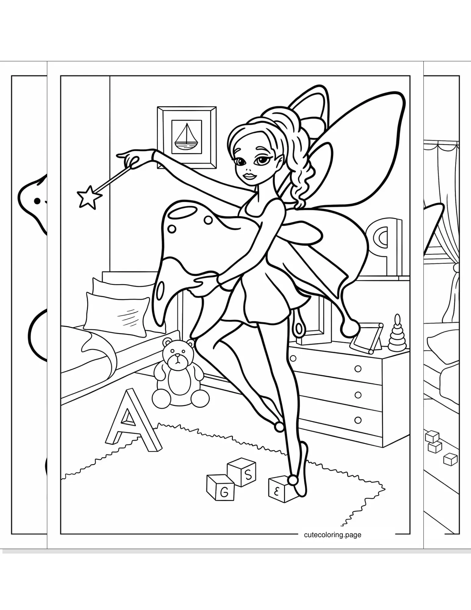 tooth fairy coloring pages