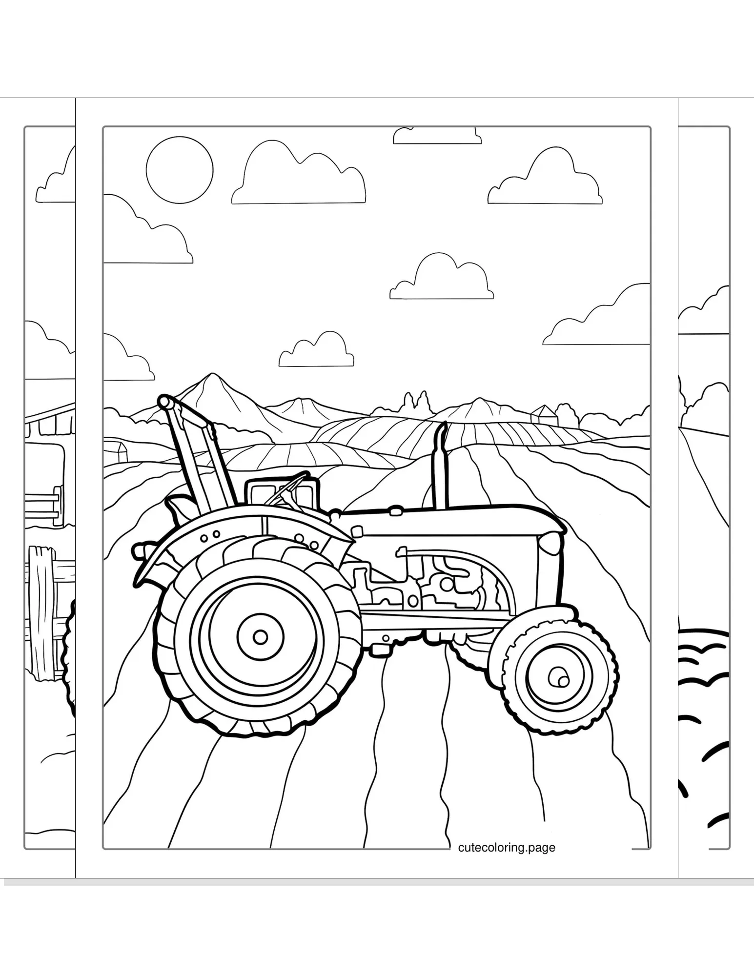 tractor coloring pages