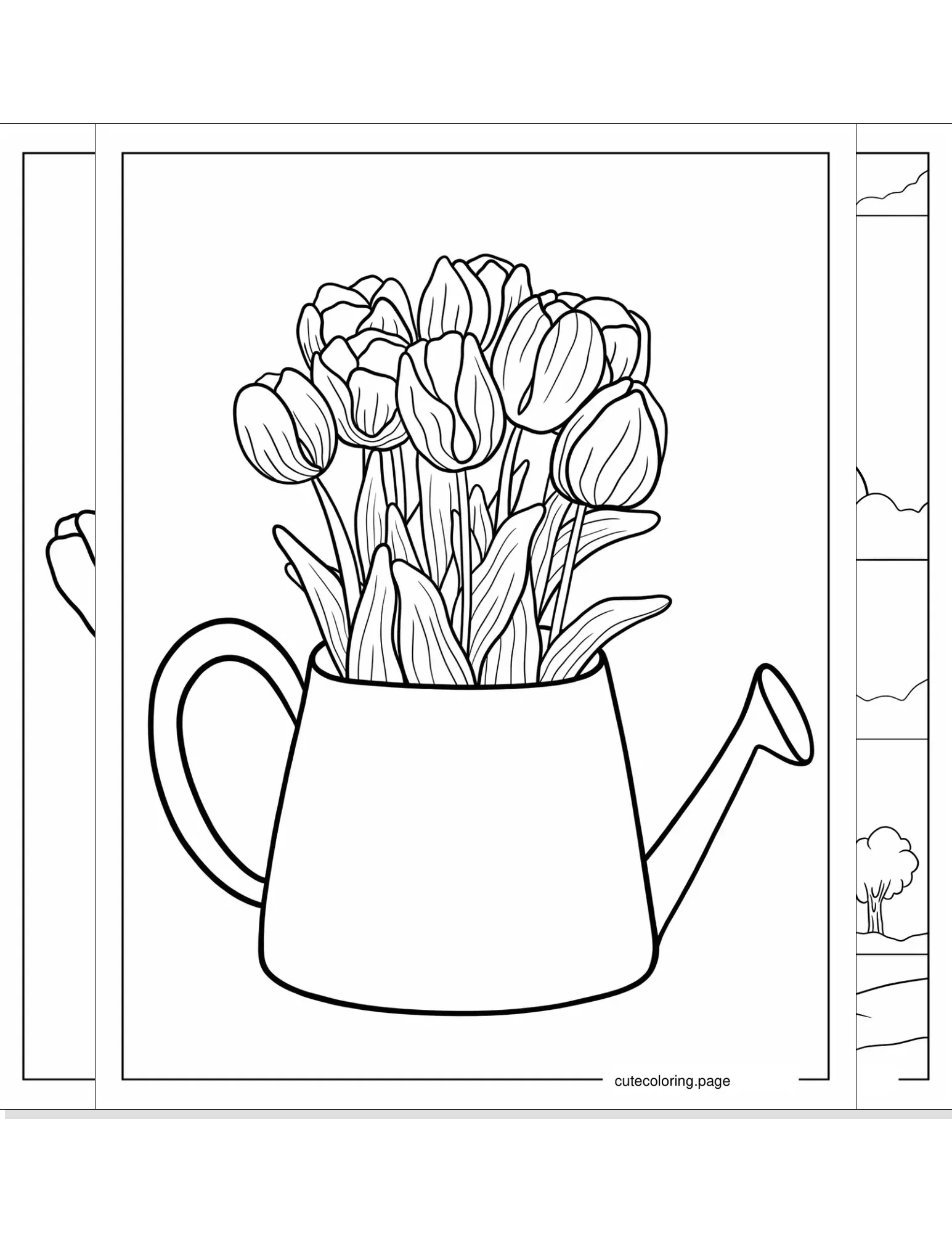 tulip coloring pages