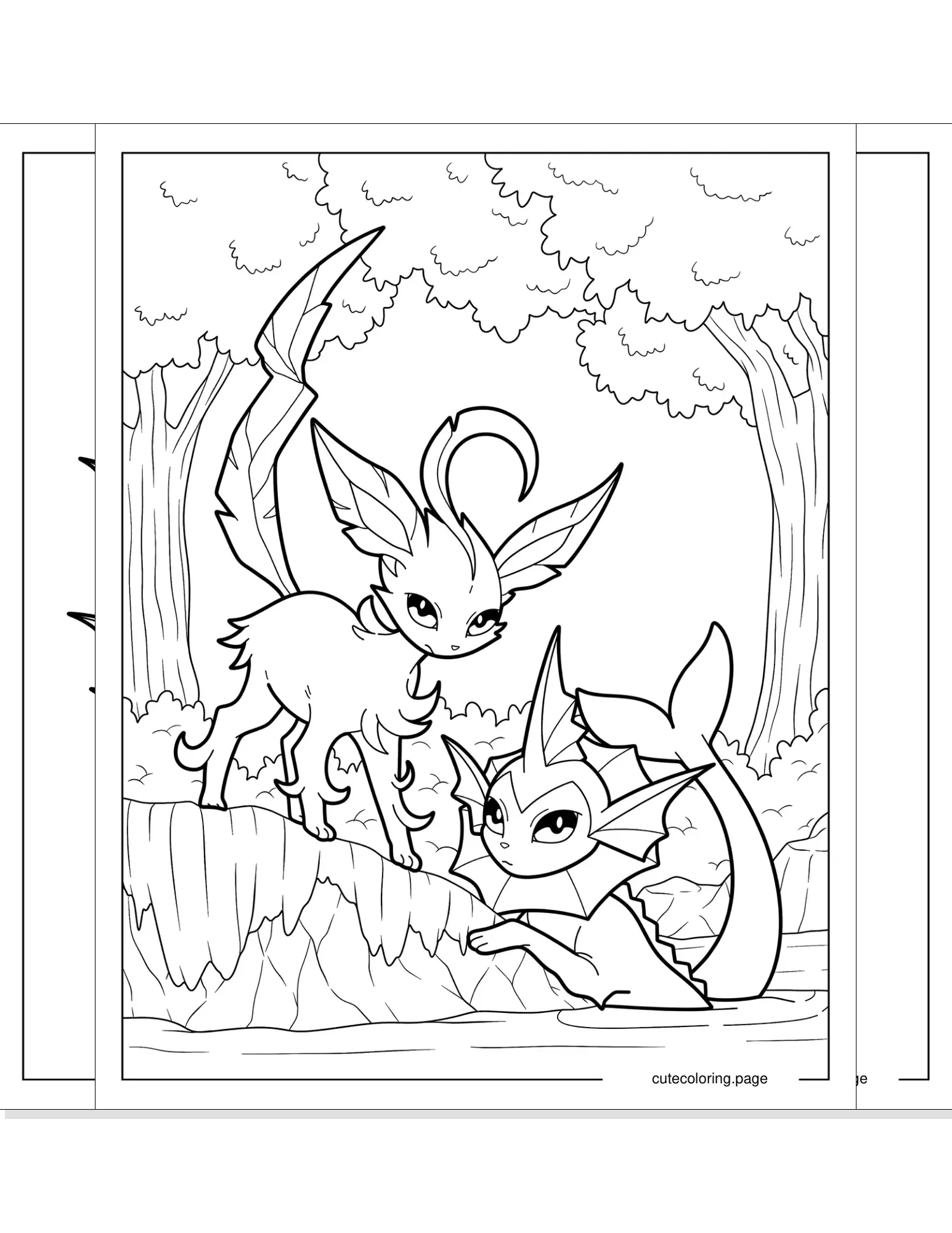 vaporeon coloring pages