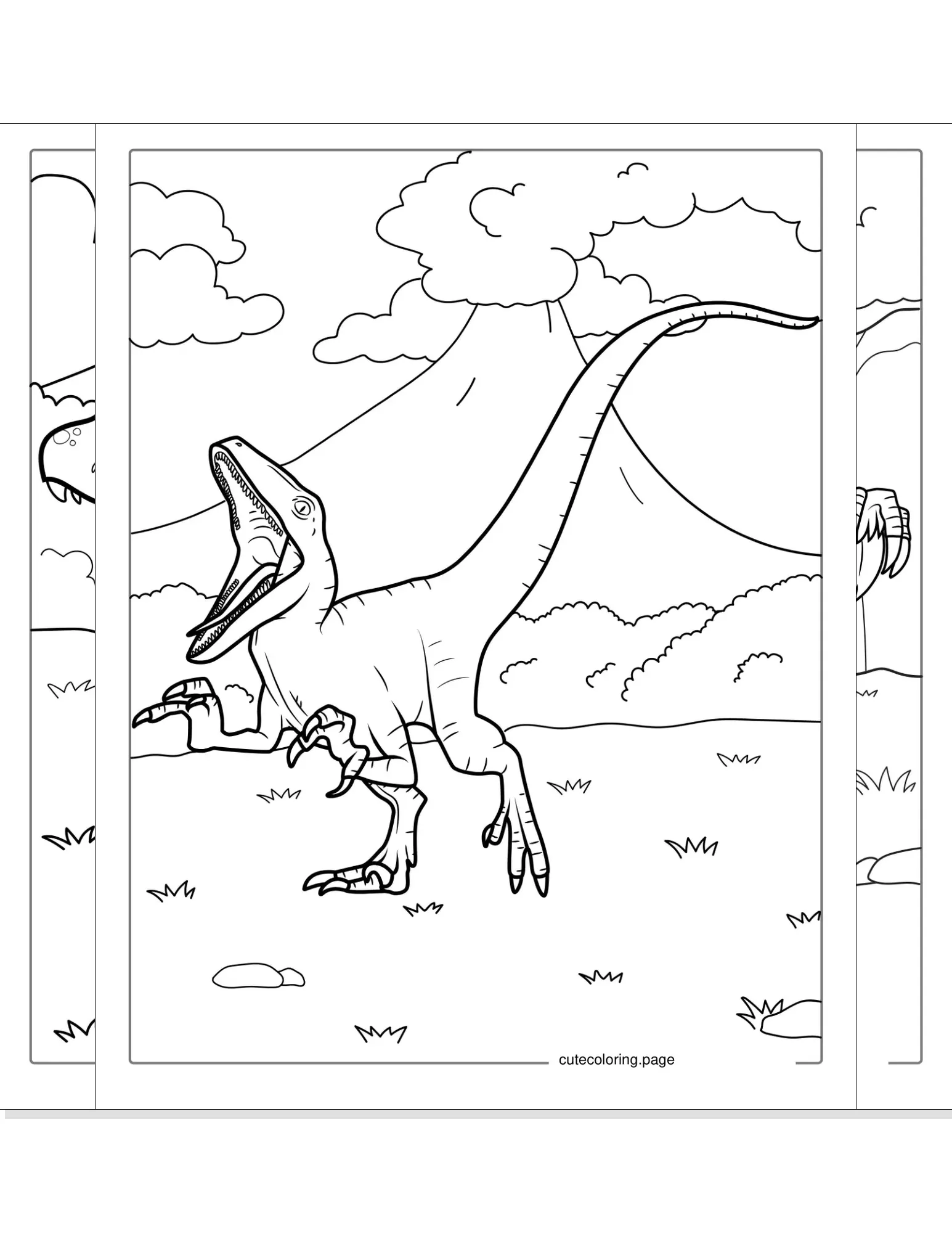 velociraptor coloring pages