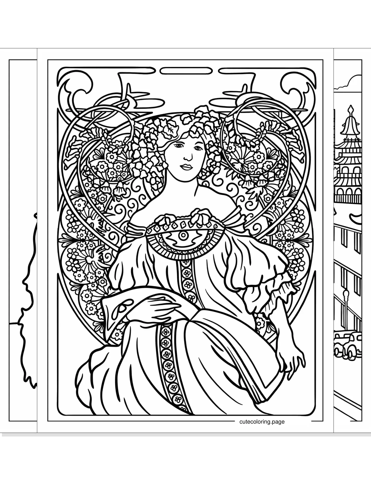 vintage coloring pages