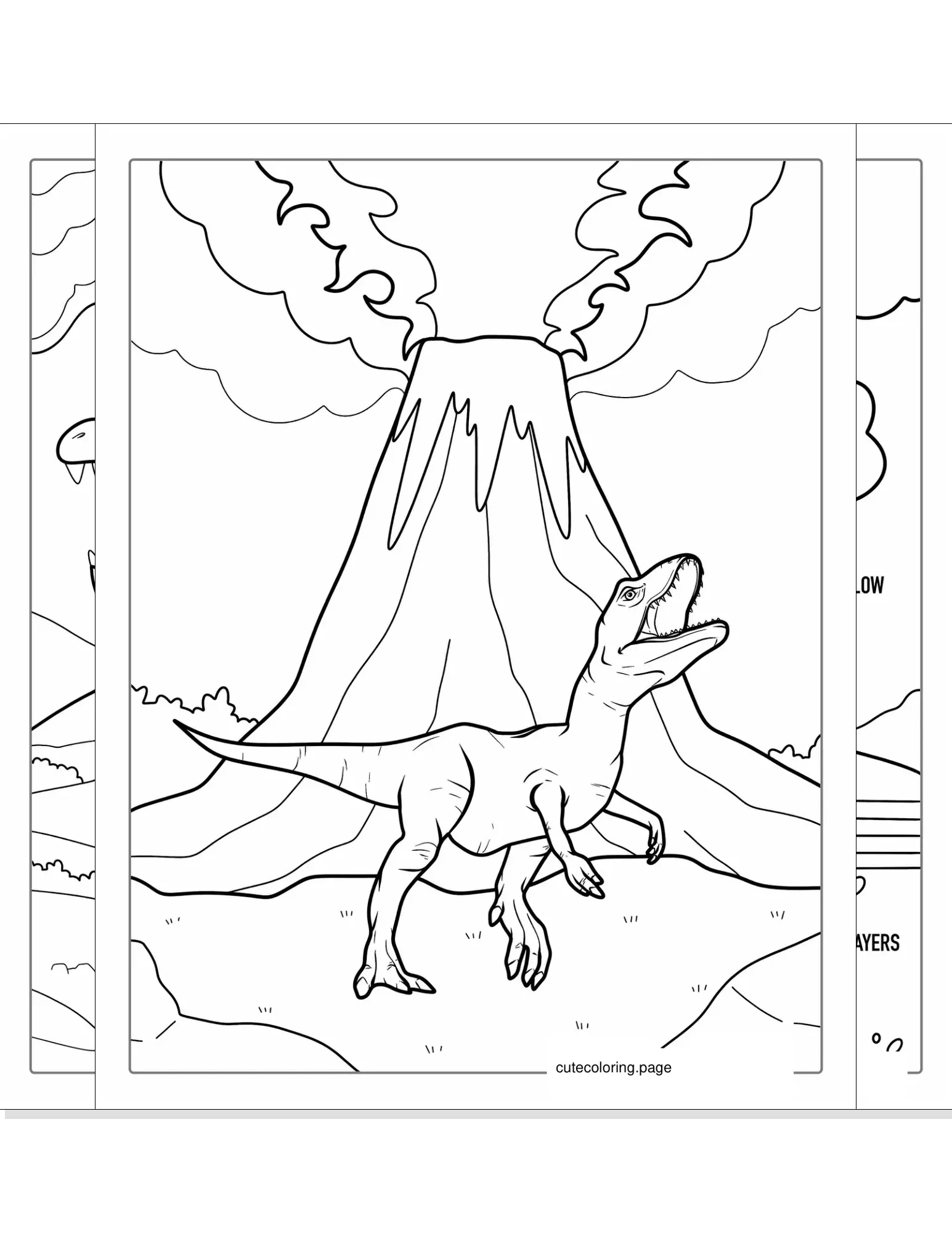 volcano coloring pages