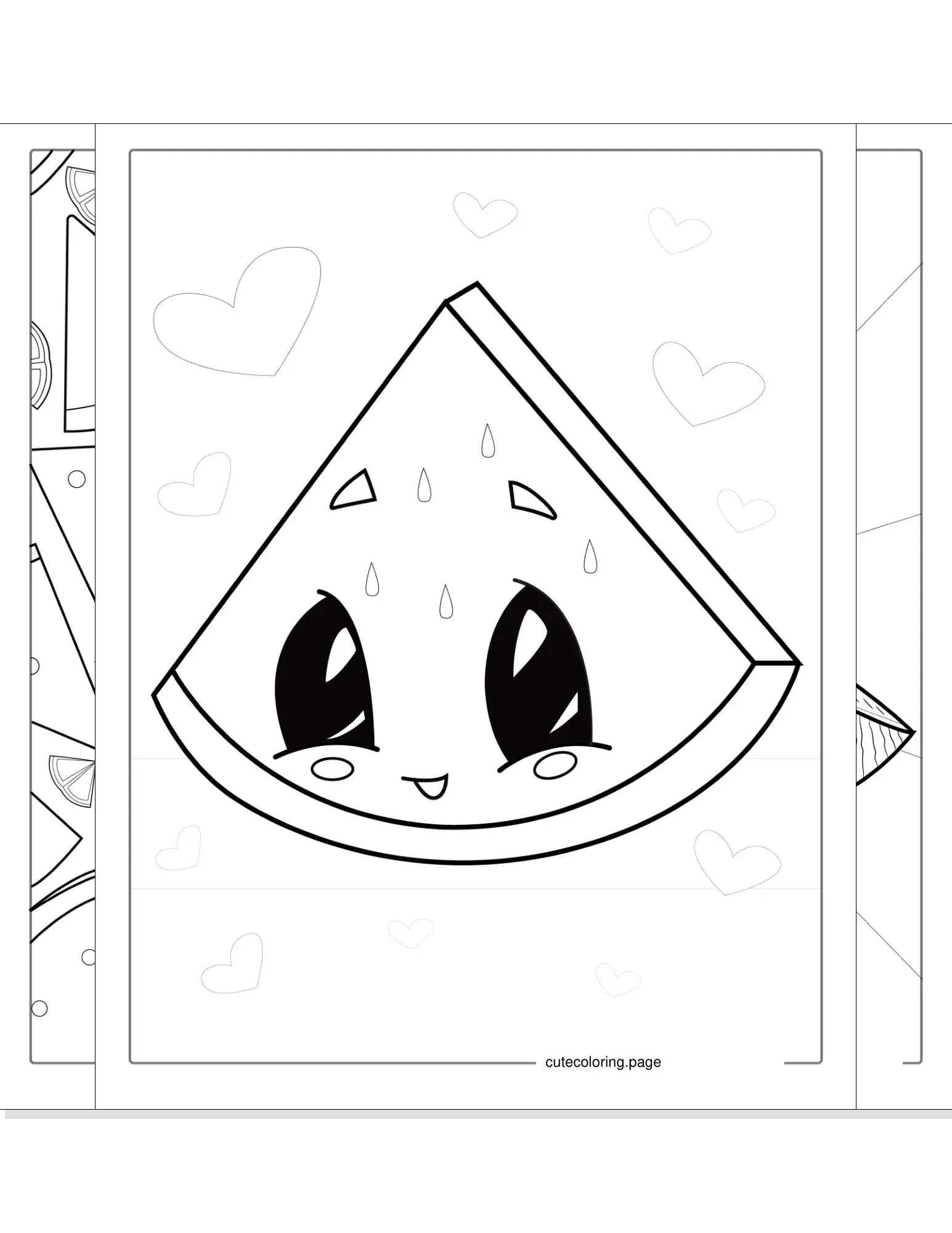 watermelon coloring pages