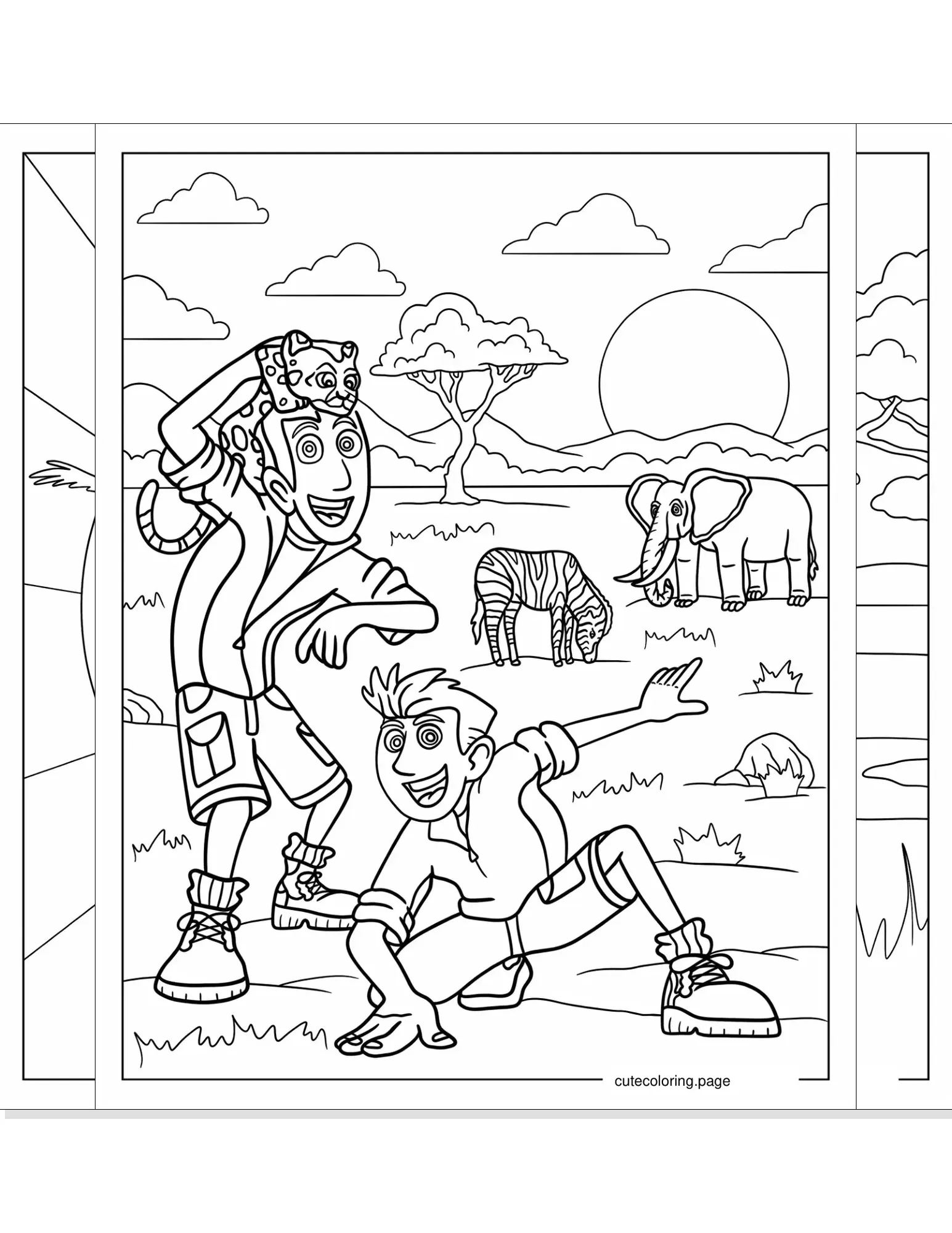 wild kratts coloring pages