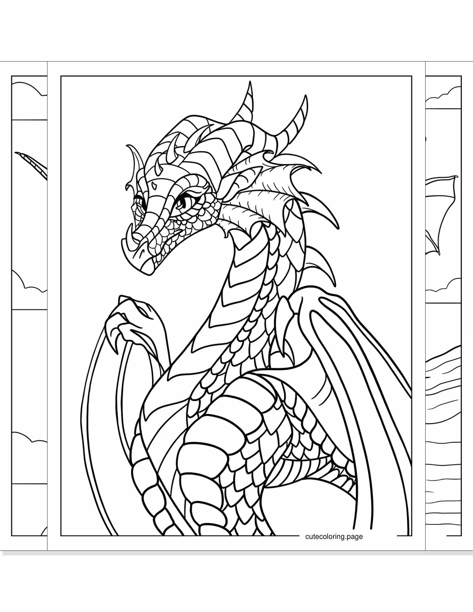 wings of fire coloring pages