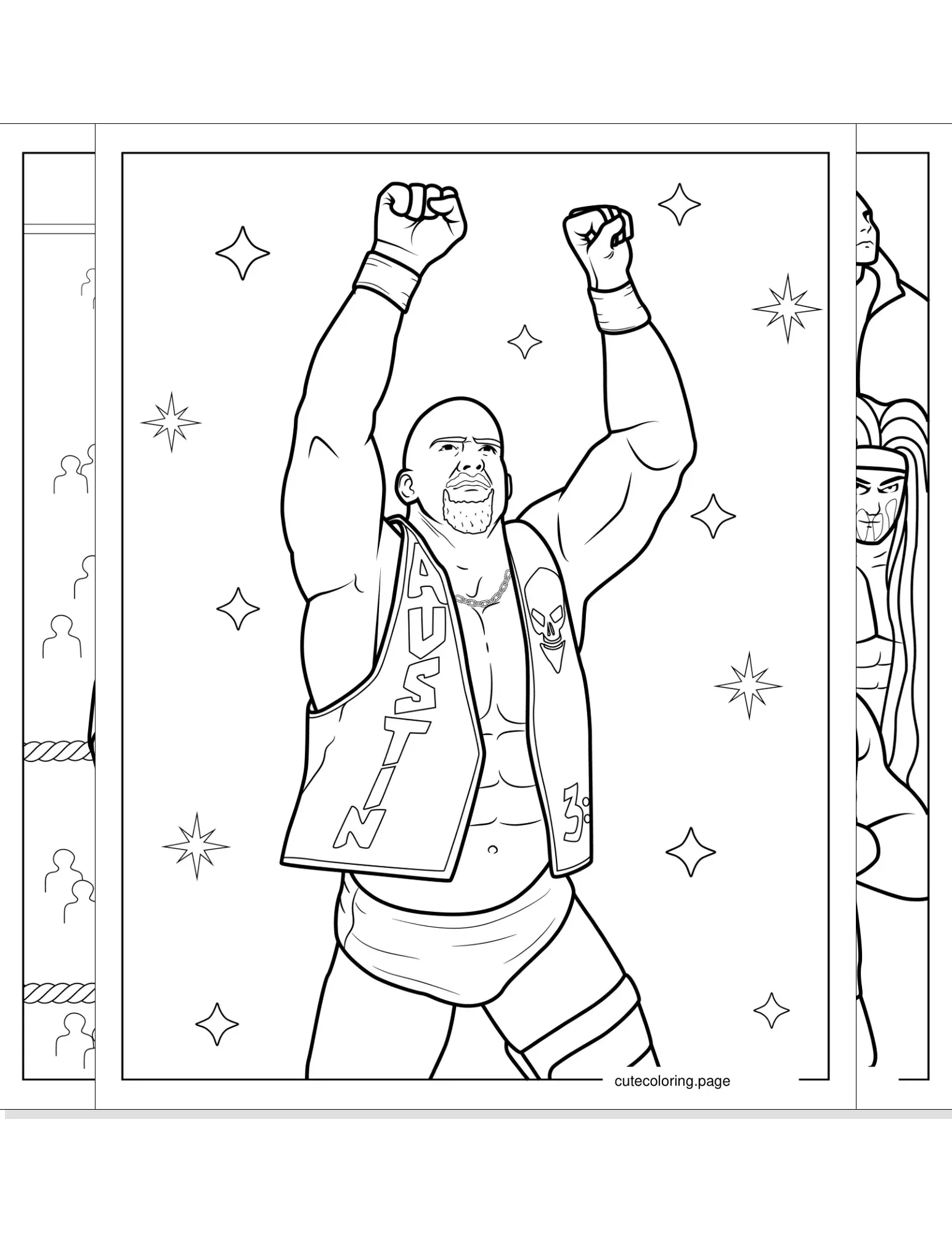 wwe coloring pages