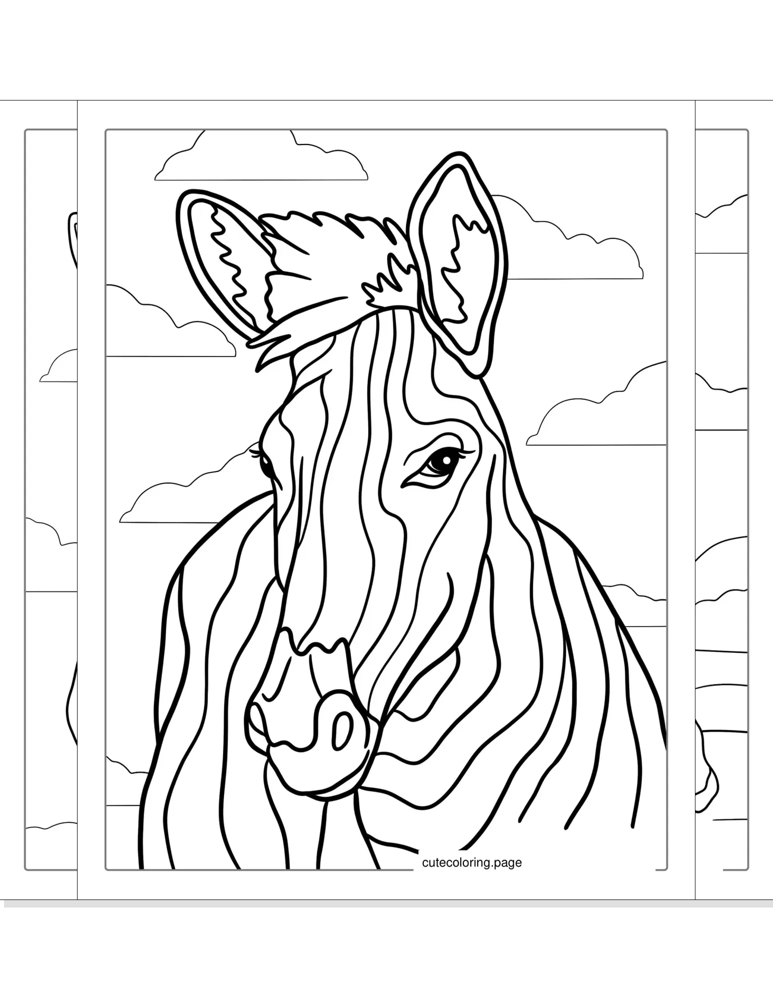 zebra coloring pages