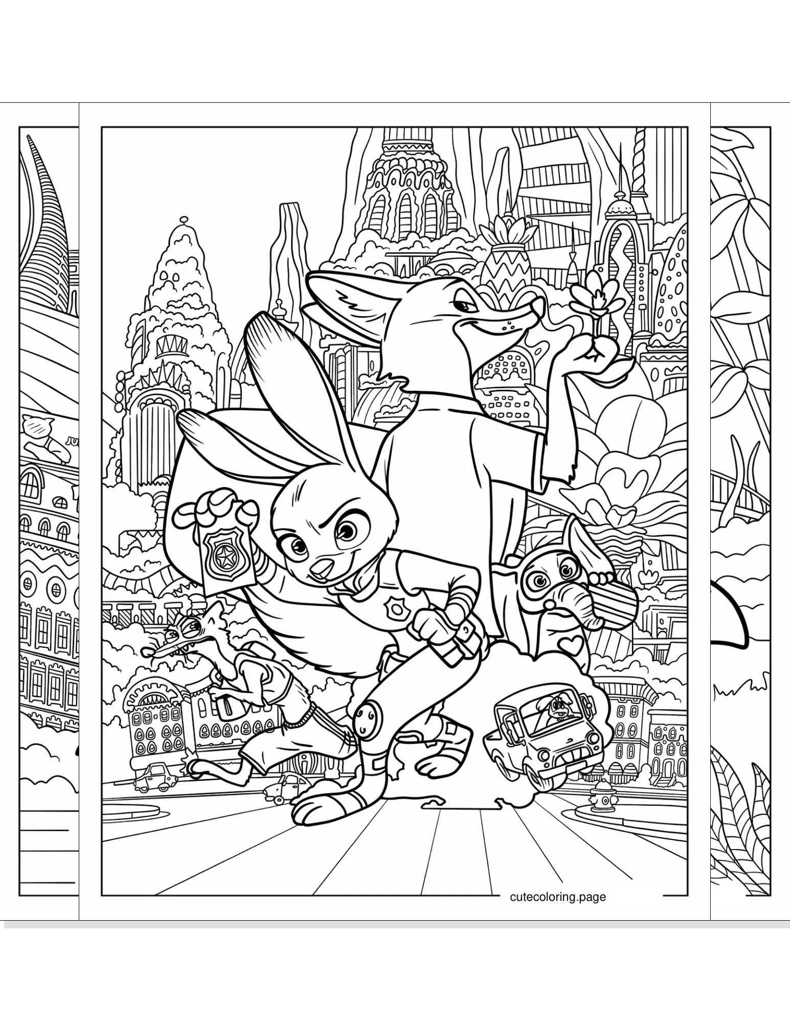 zootopia coloring pages