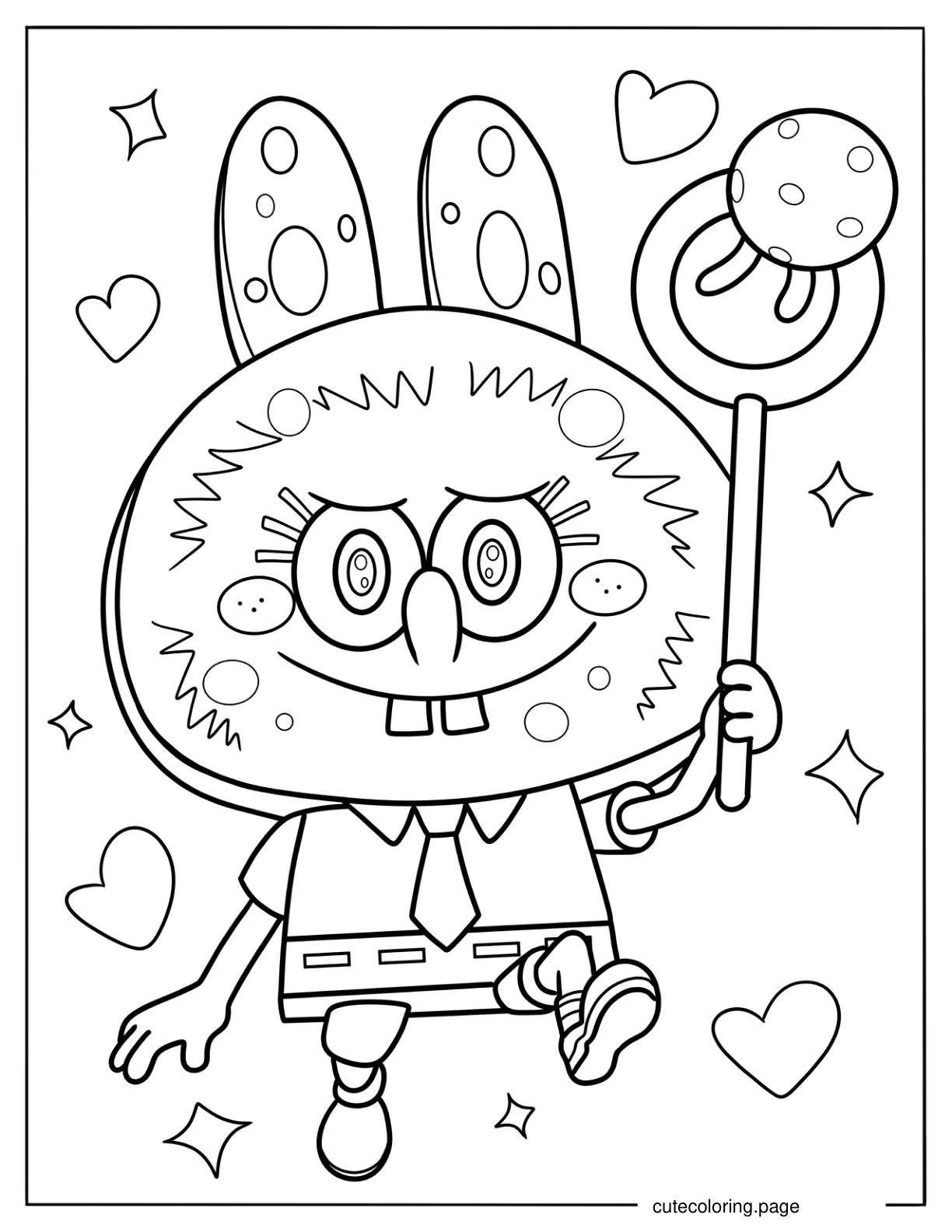 SpongeBob Labubu Coloring Page coloring page