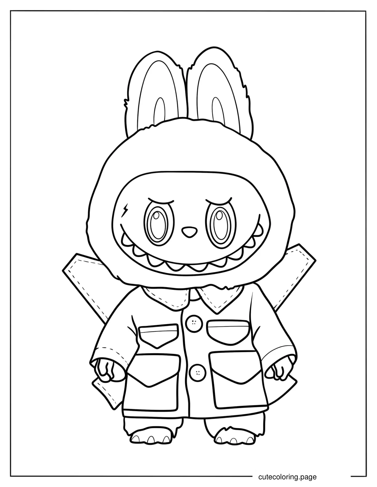 Wings Of Fantasy Labubu Doll Coloring Page For Kids coloring page