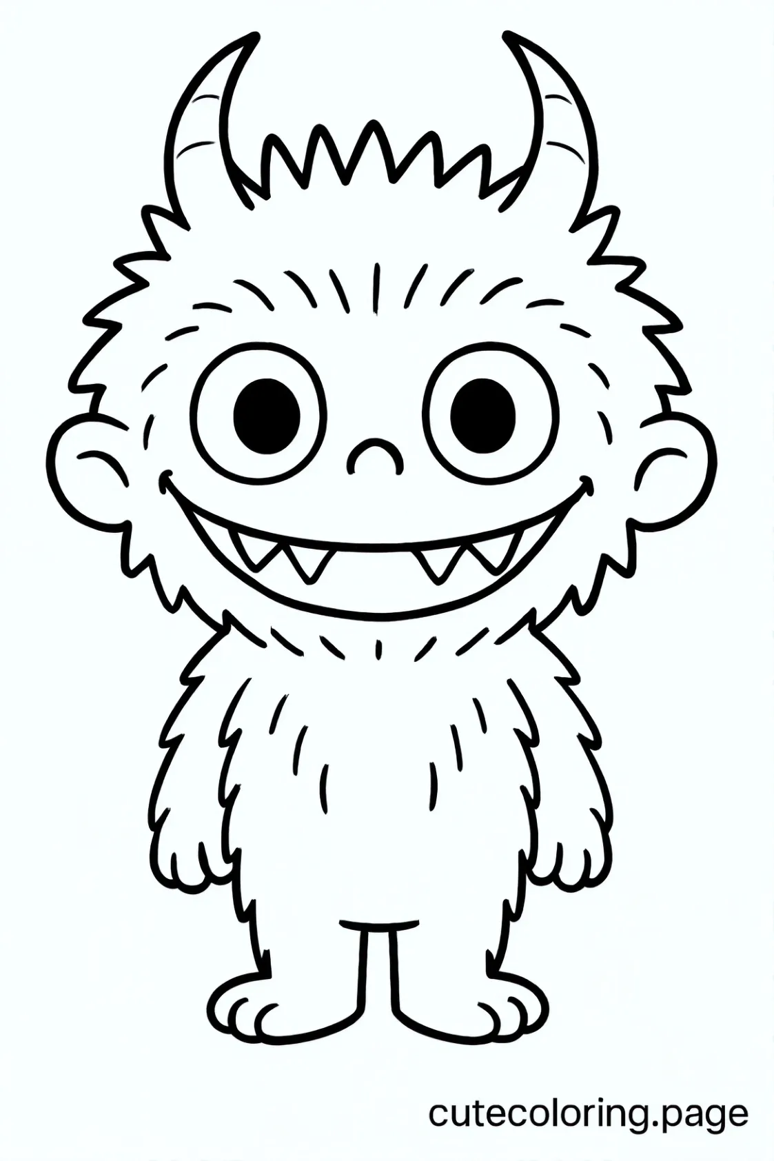 labubu stand pose coloring page