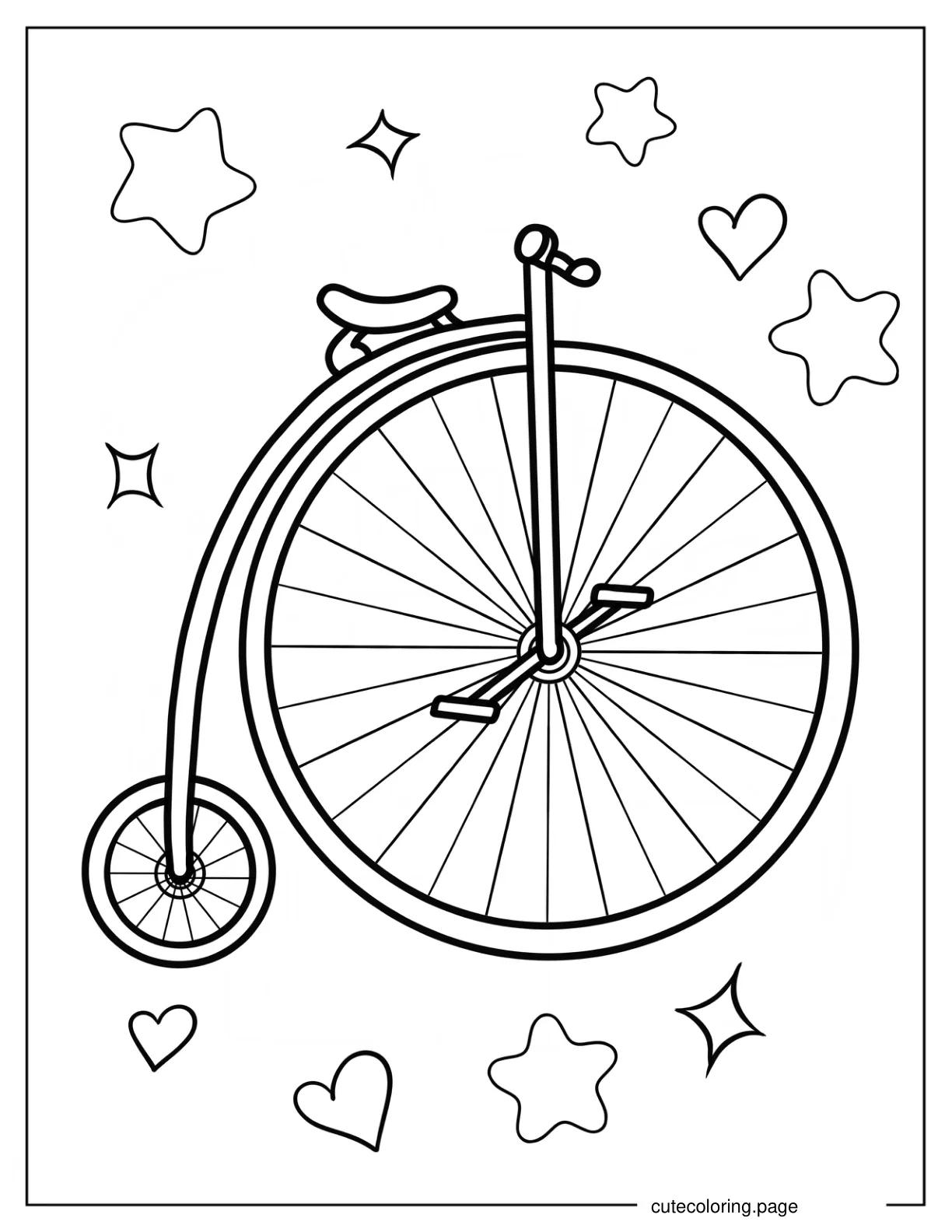 Easy Unicycle Coloring Page coloring page