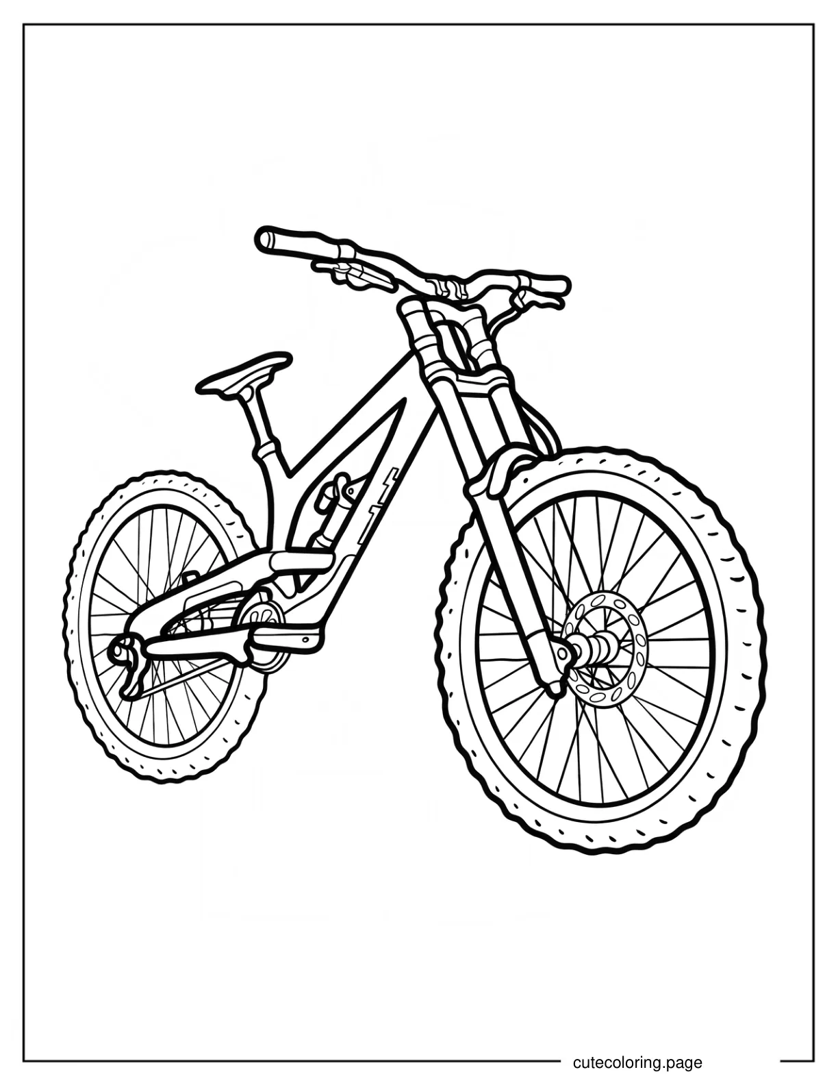 Young Talent Downhill Tues Mountain Bicycle coloring page