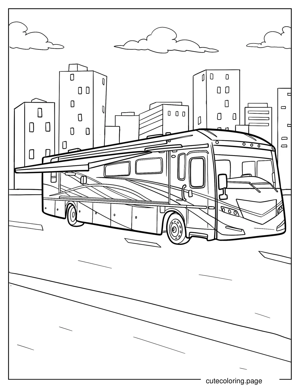 Detailed Winnebago FORZA Coloring Page coloring page