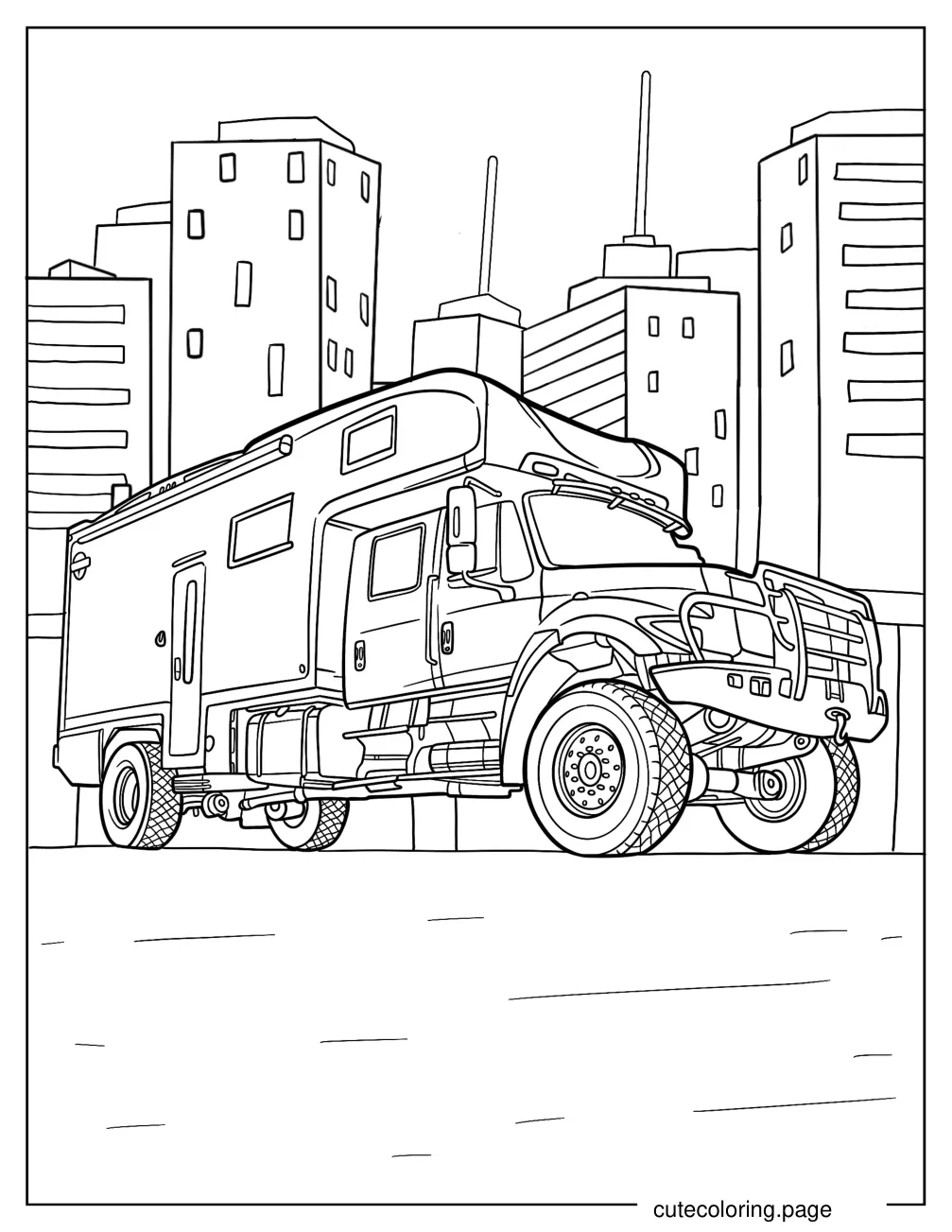 Off Road RV Coloring Page coloring page